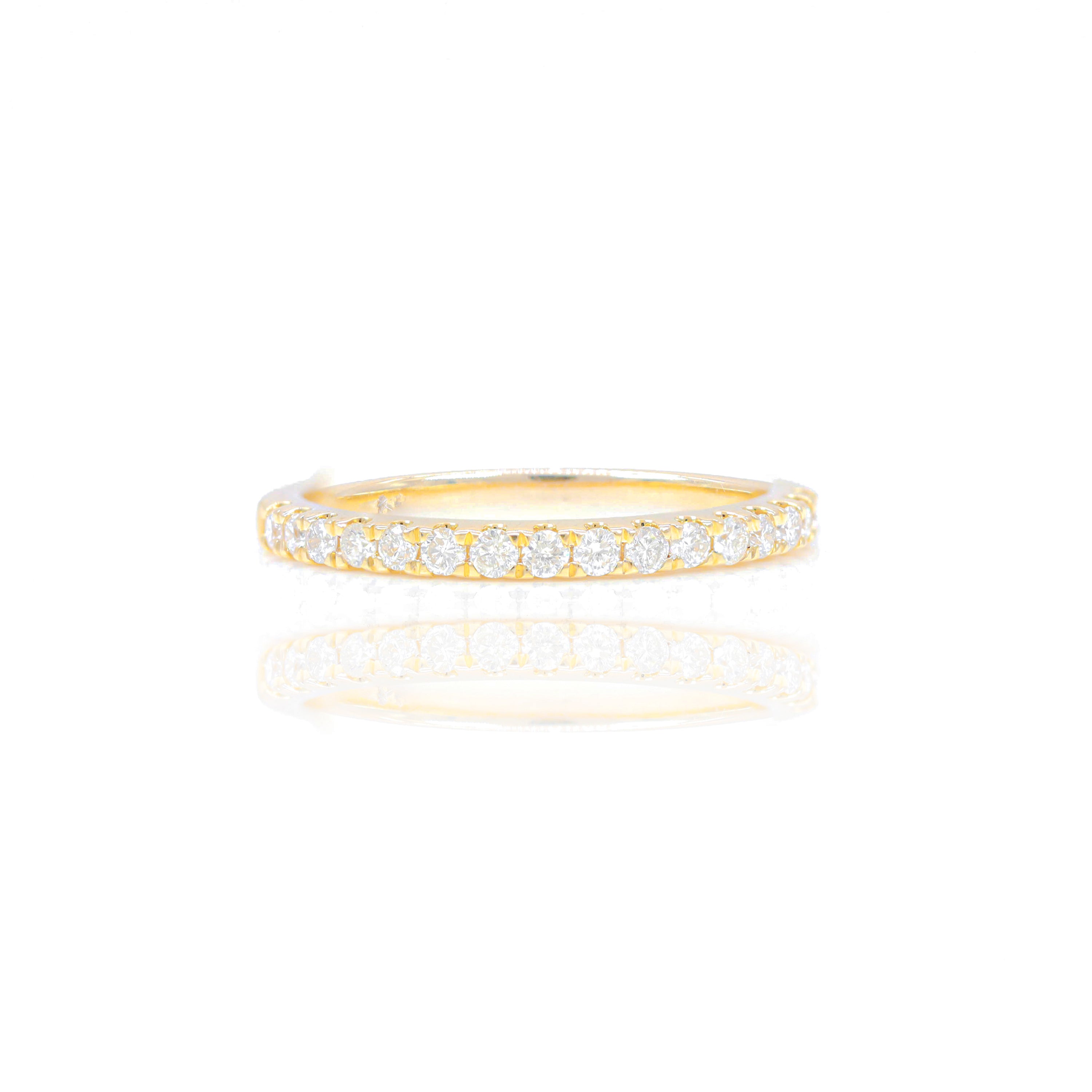 Baguette Center w/ Double Row Diamond Engagement Ring & Band