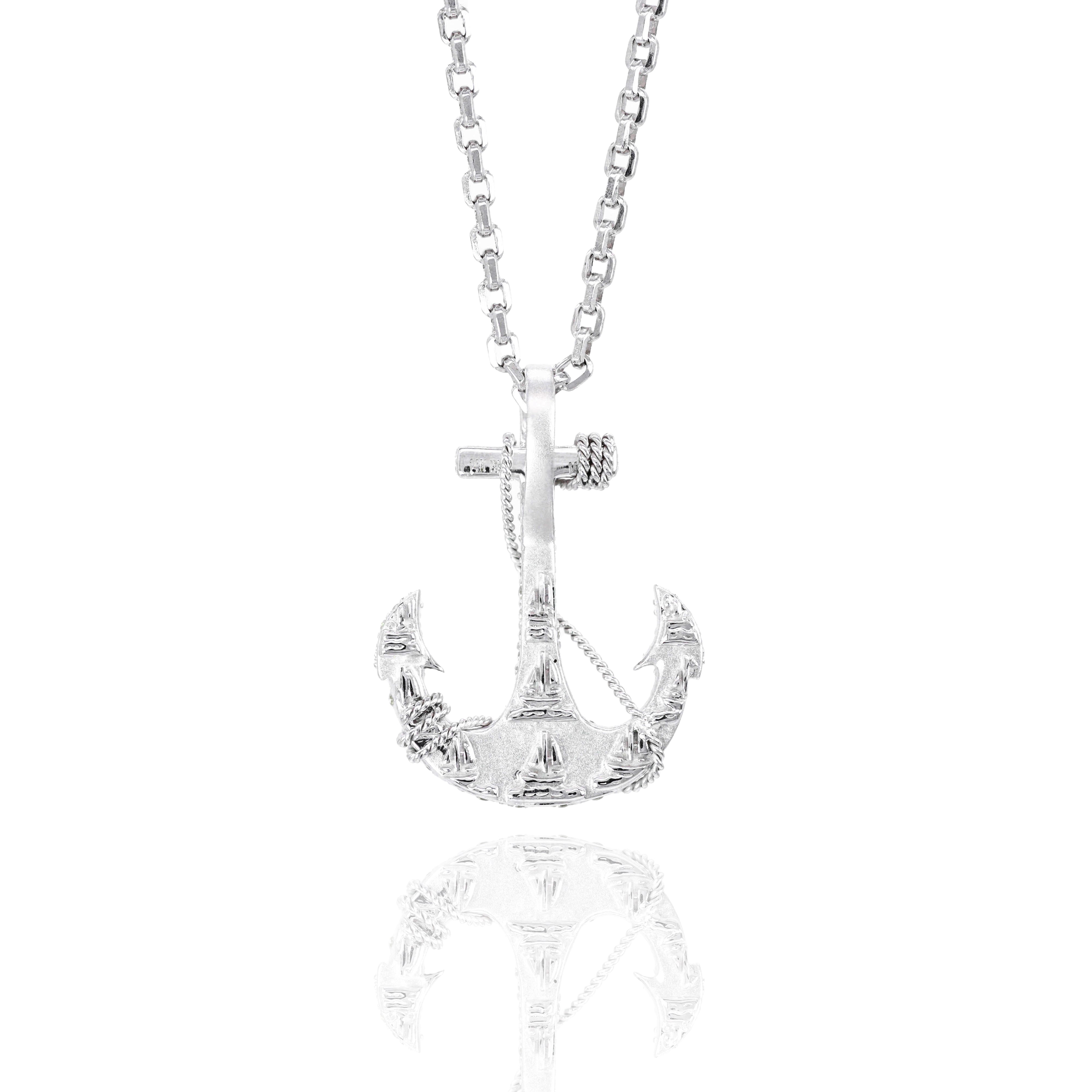 Diamond Anchor Pendant