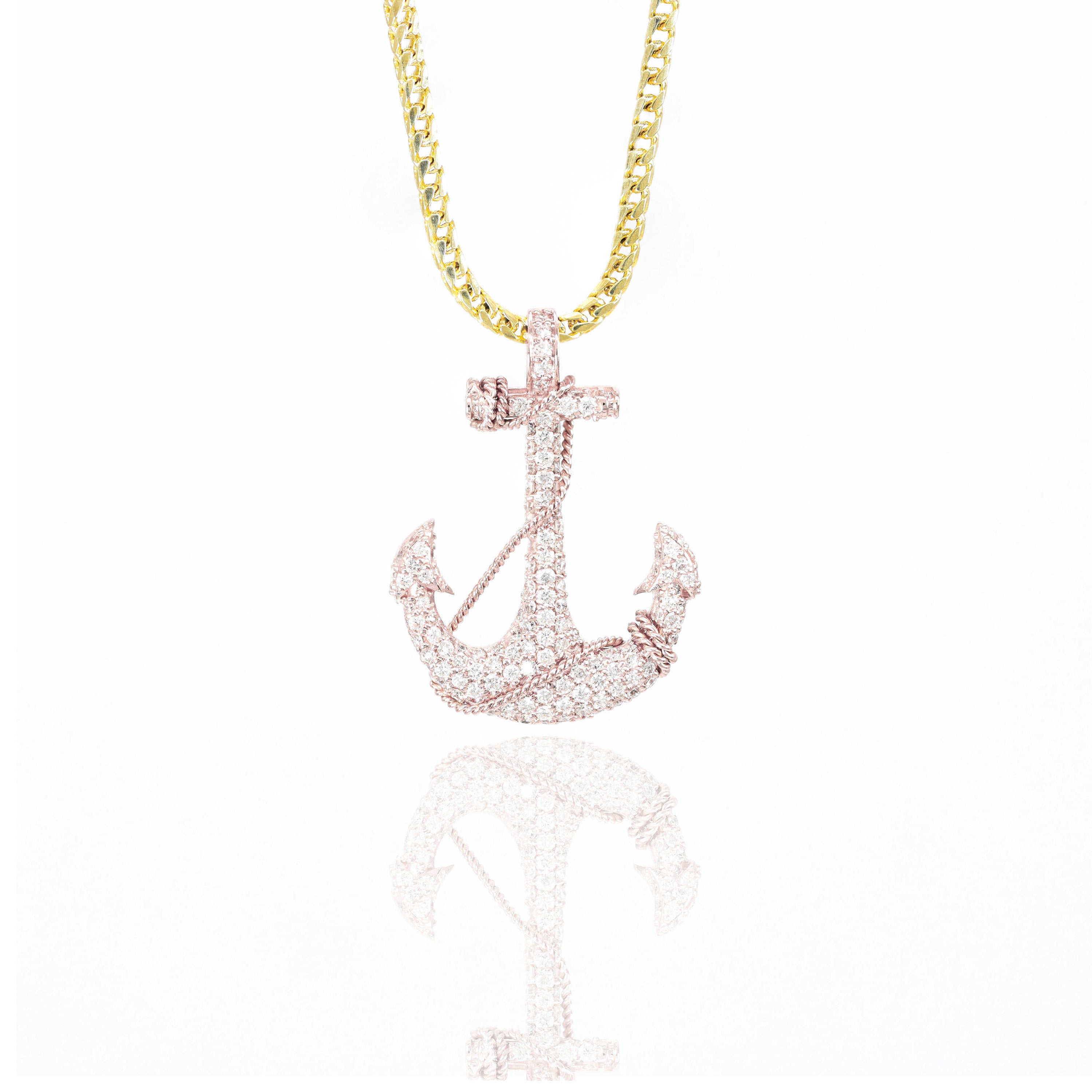 Diamond Anchor Pendant