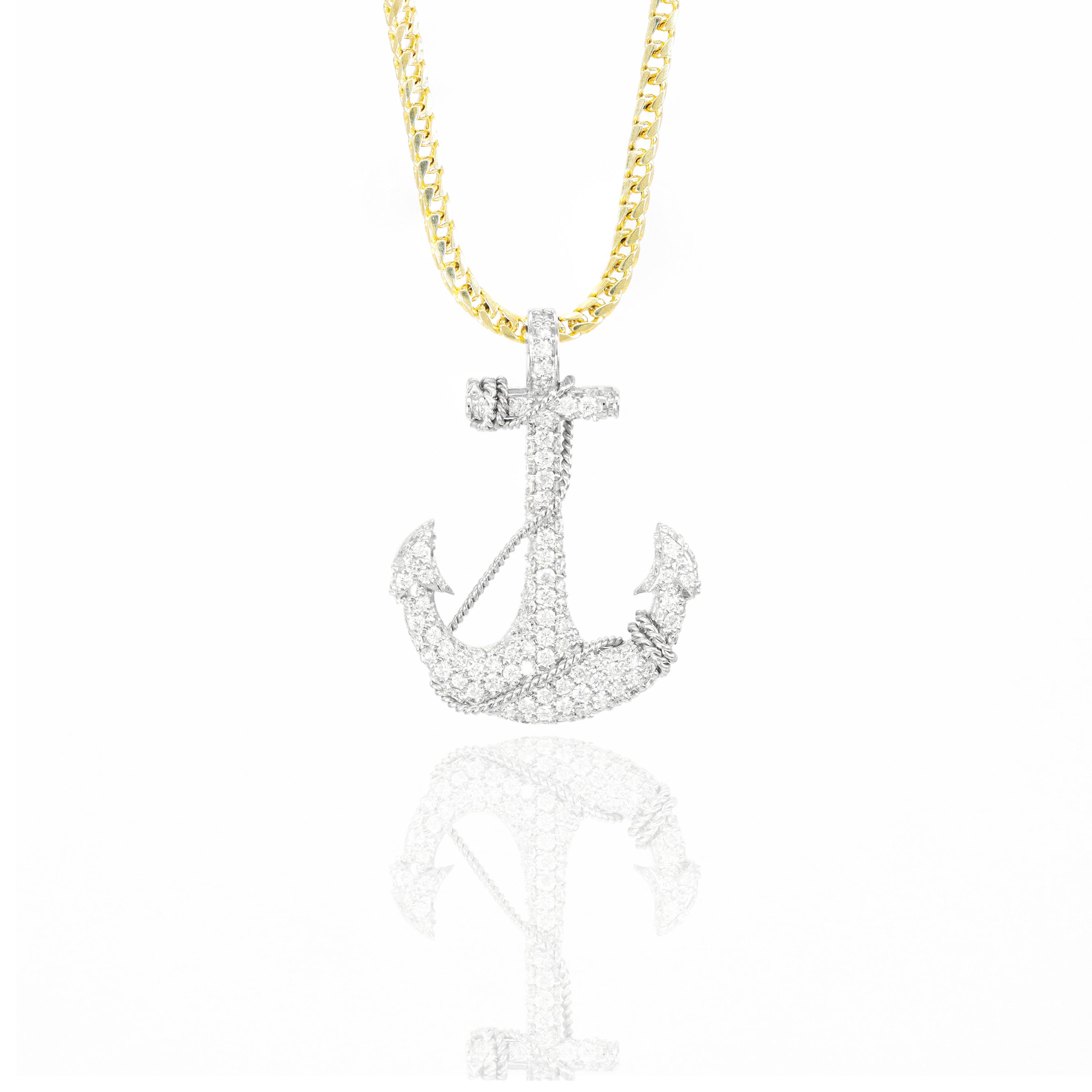 Diamond Anchor Pendant
