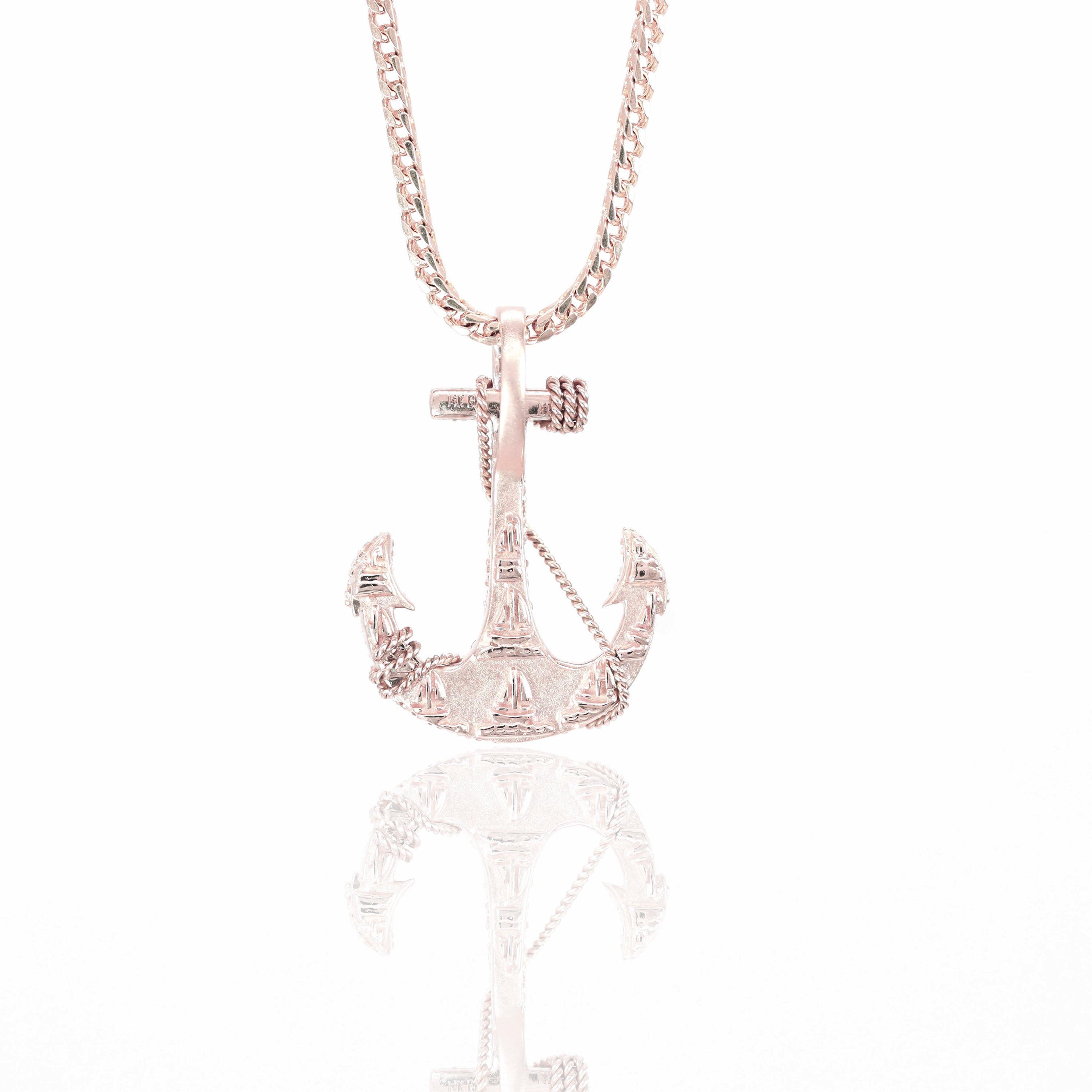 Diamond Anchor Pendant