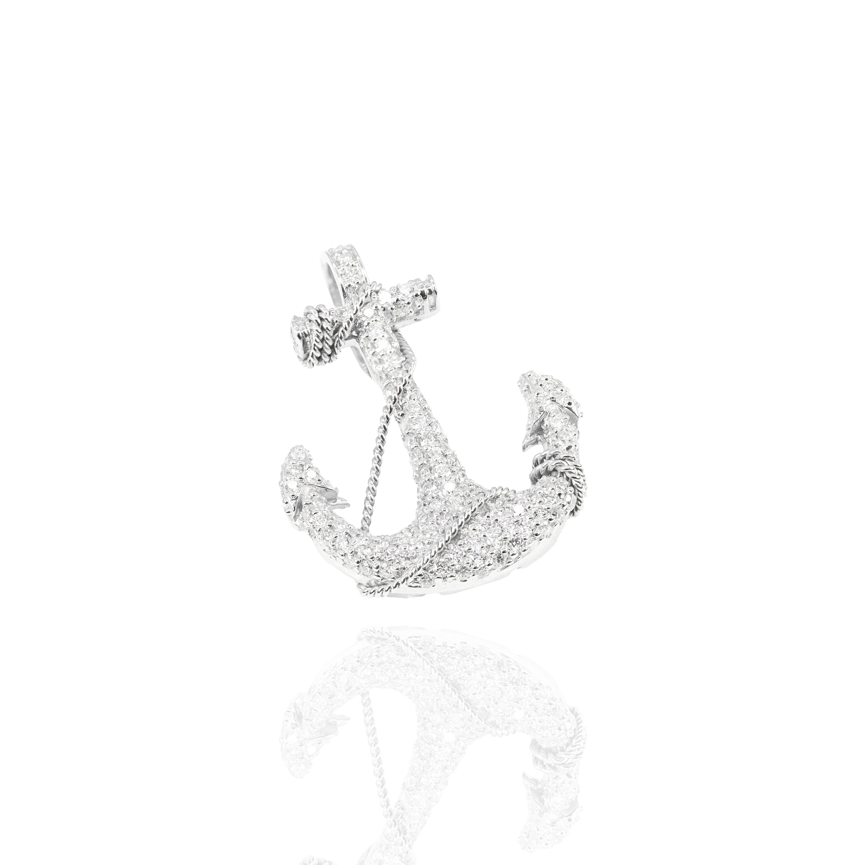 Diamond Anchor Pendant