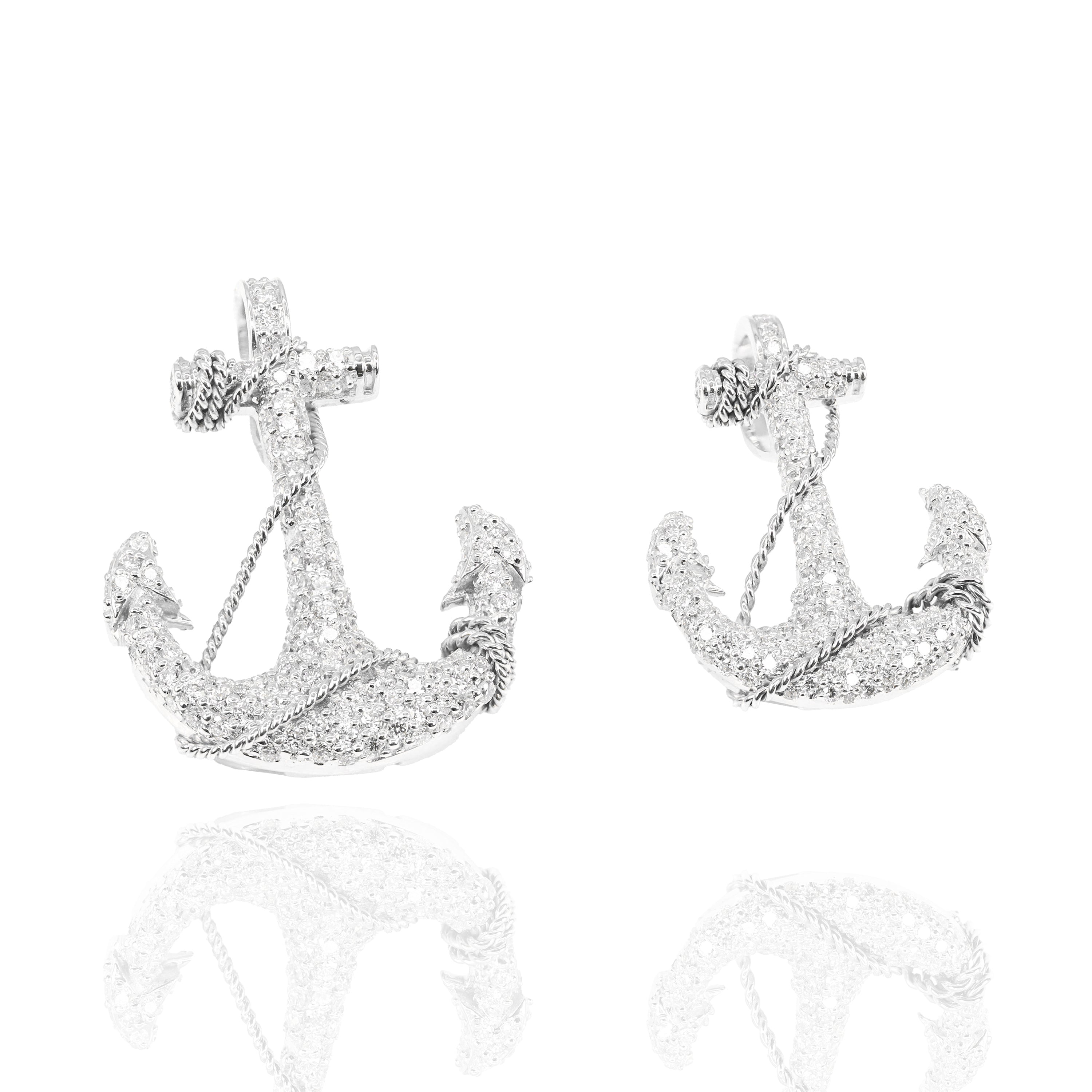 Diamond Anchor Pendant