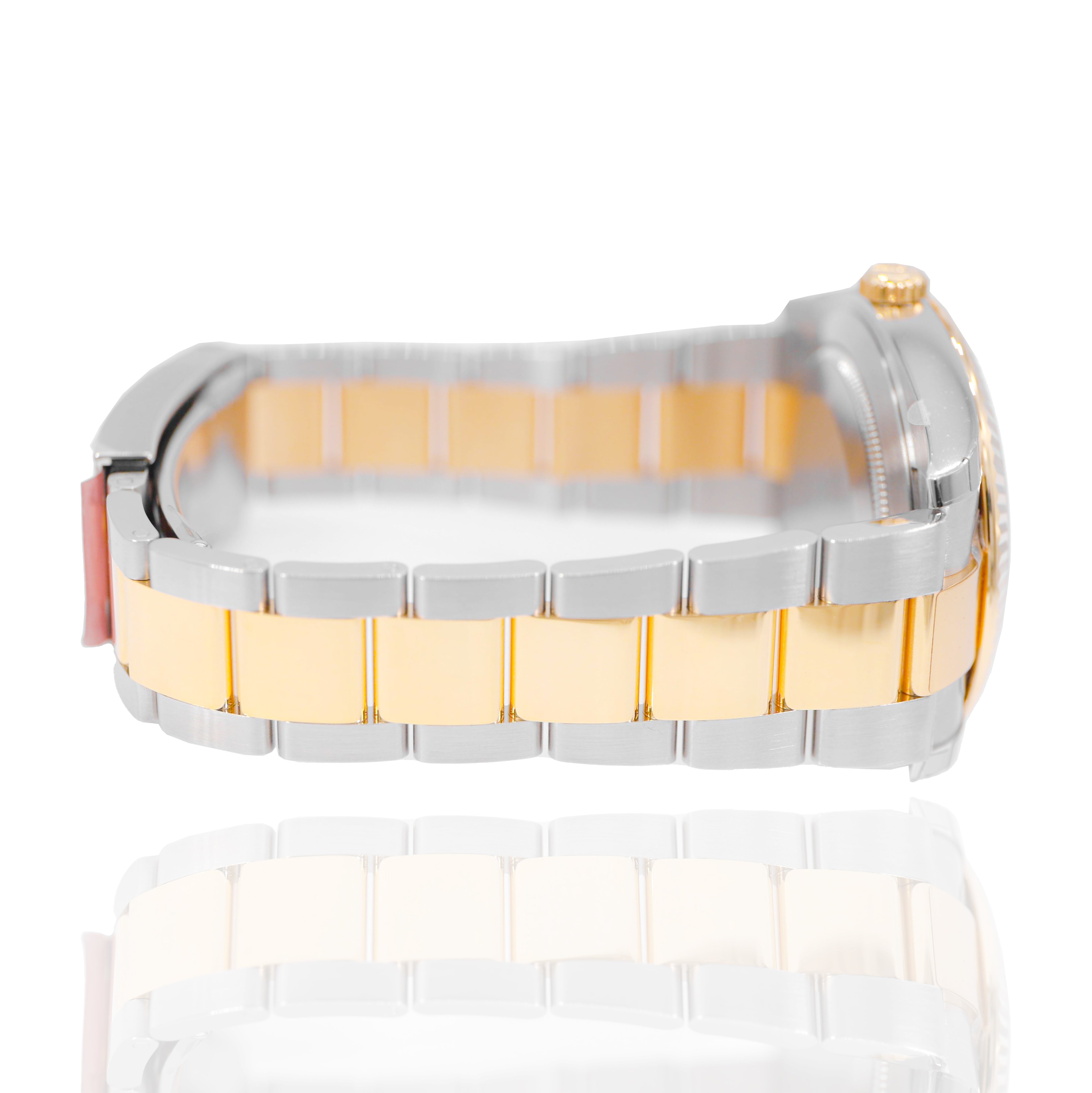 Rolex 126333 Datejust 41mm Mens Oyster Two-Tone 18K Gold Fluted Bezel & Champagne Dial