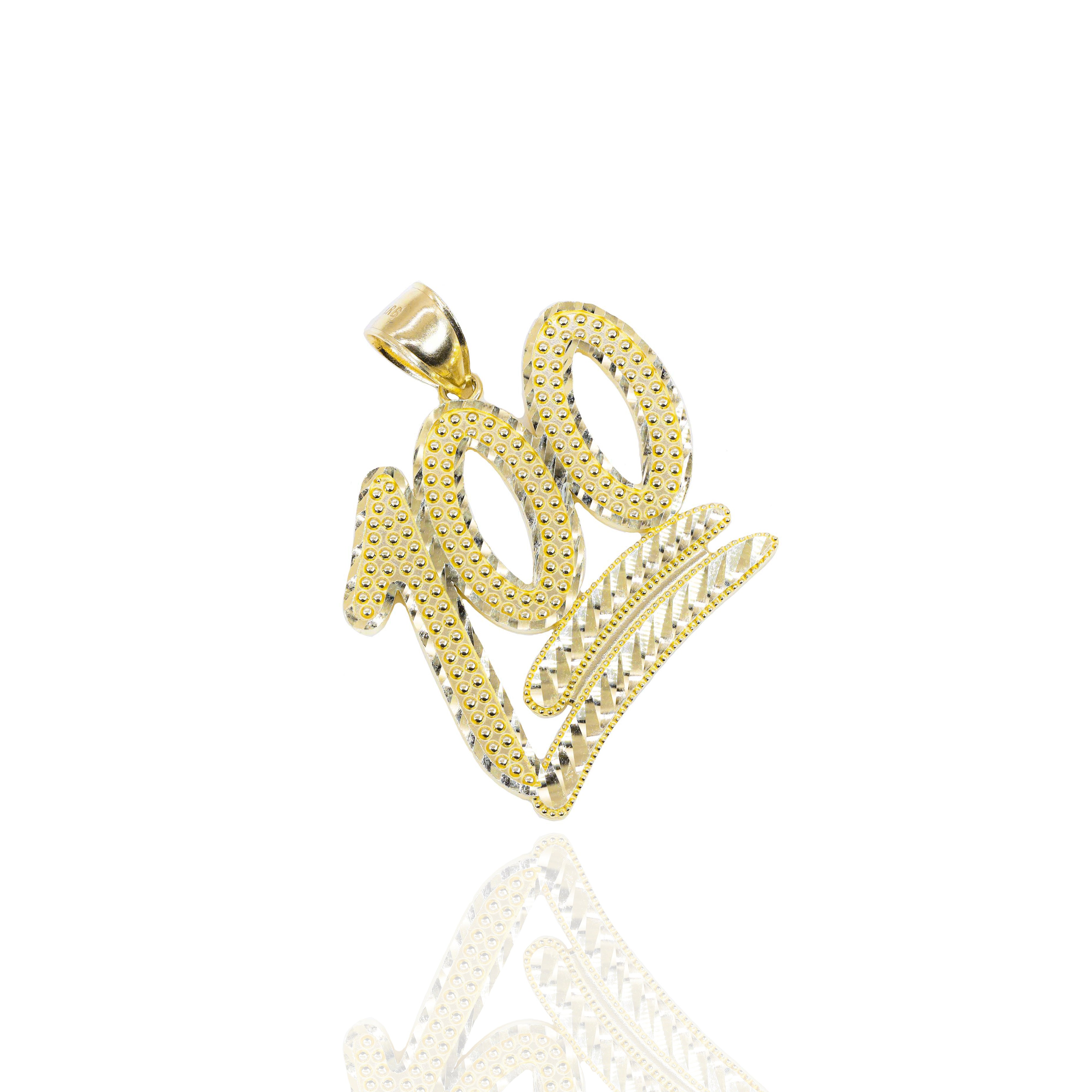 100 Emoji Solid Gold Pendant