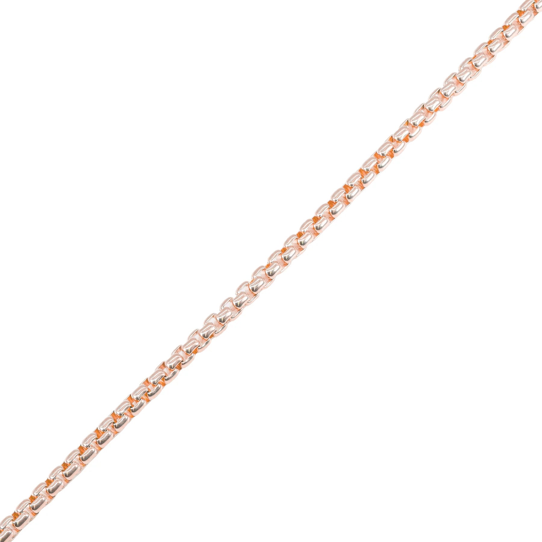 14KT Rose Gold Rounded Box Gold Chain