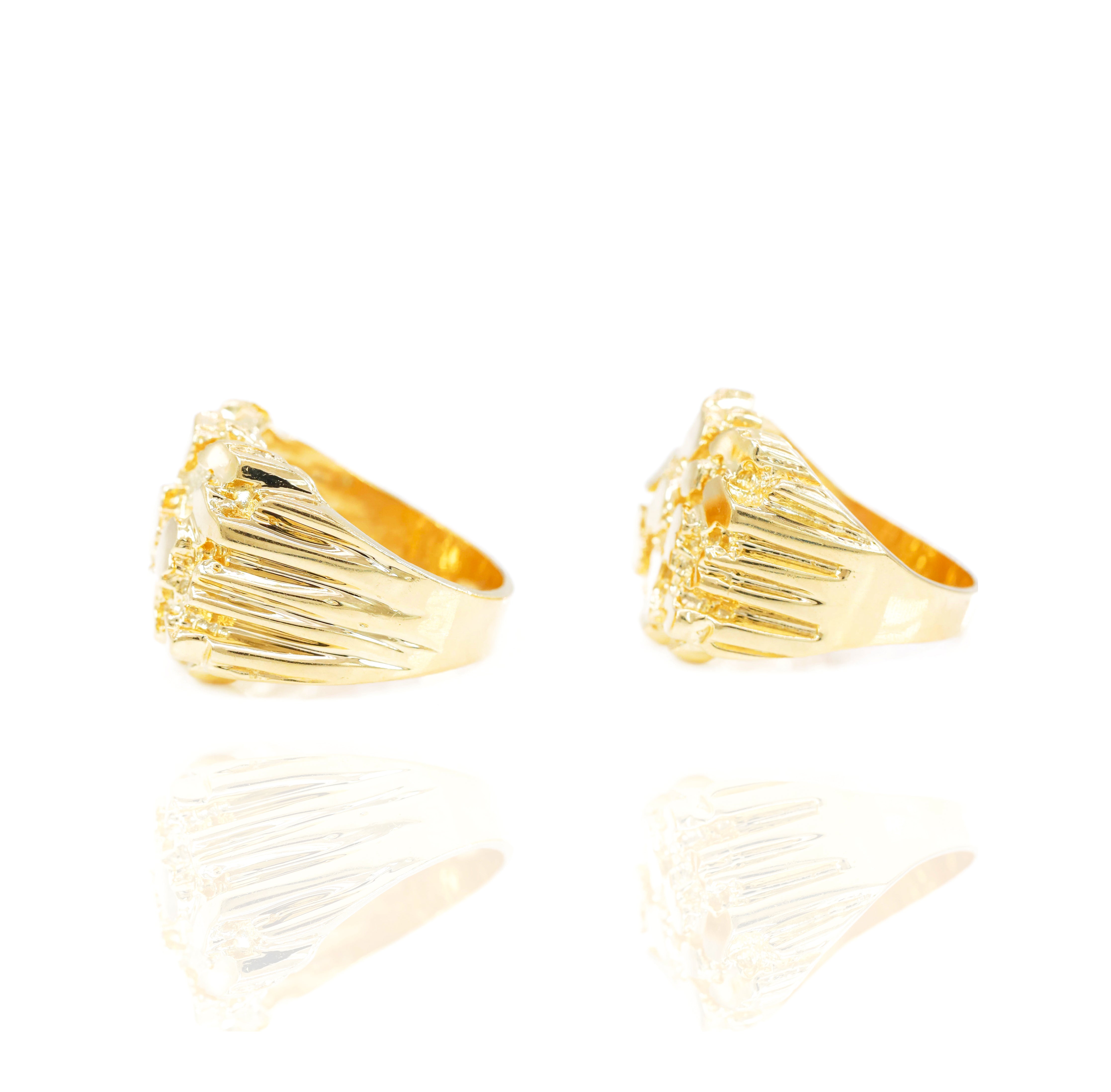 14KT Solid Gold Nugget Design Ring