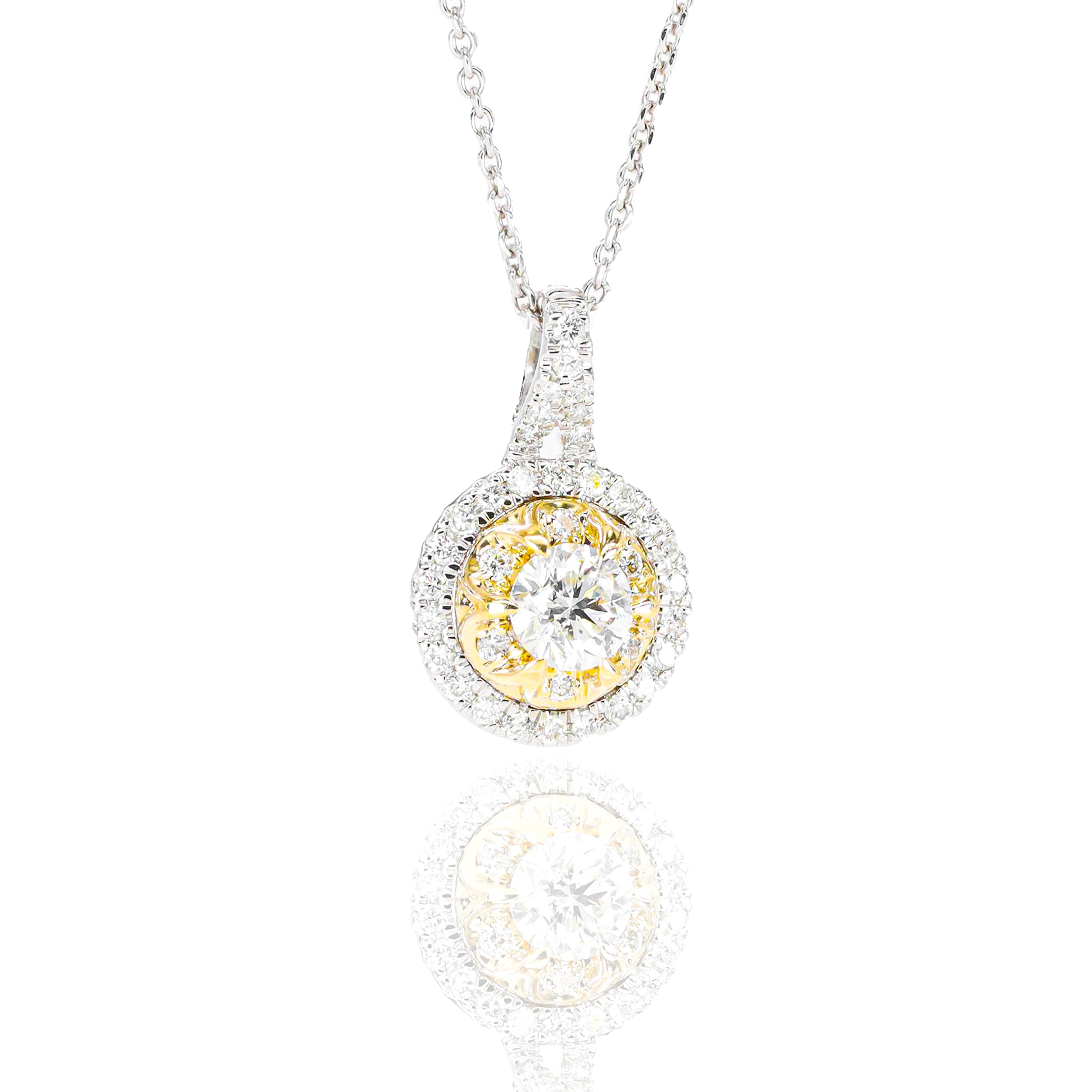 50-Pointer Two-Tone Diamond Pendant