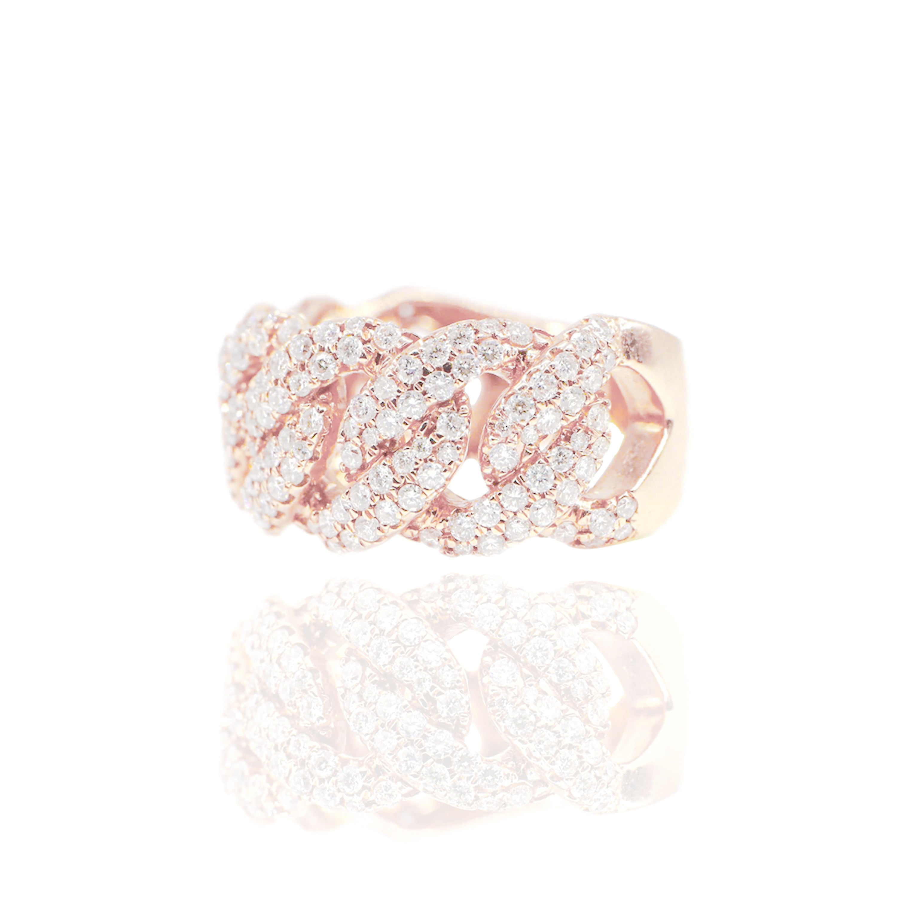 14mm Cuban Diamond Ring