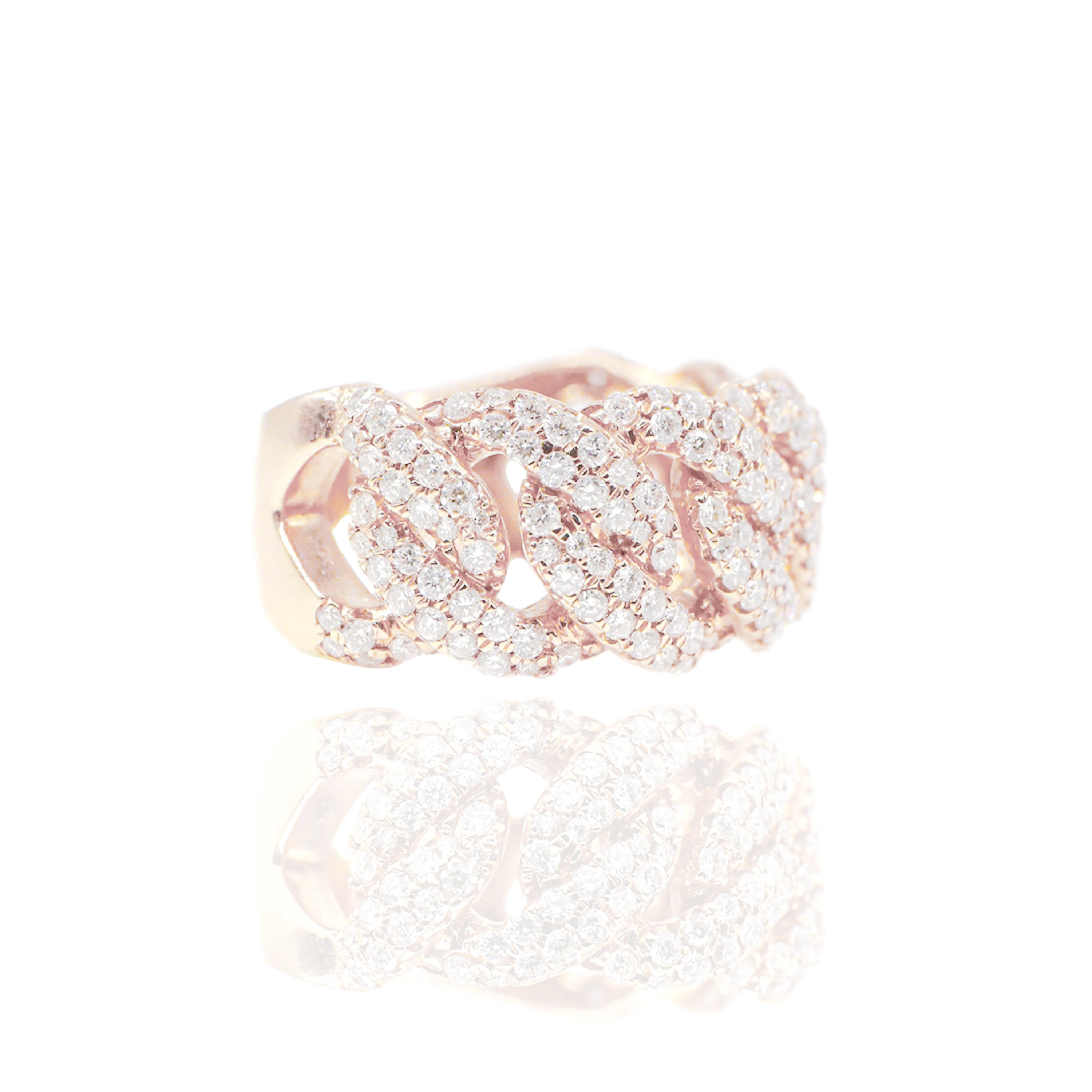 14mm Cuban Diamond Ring