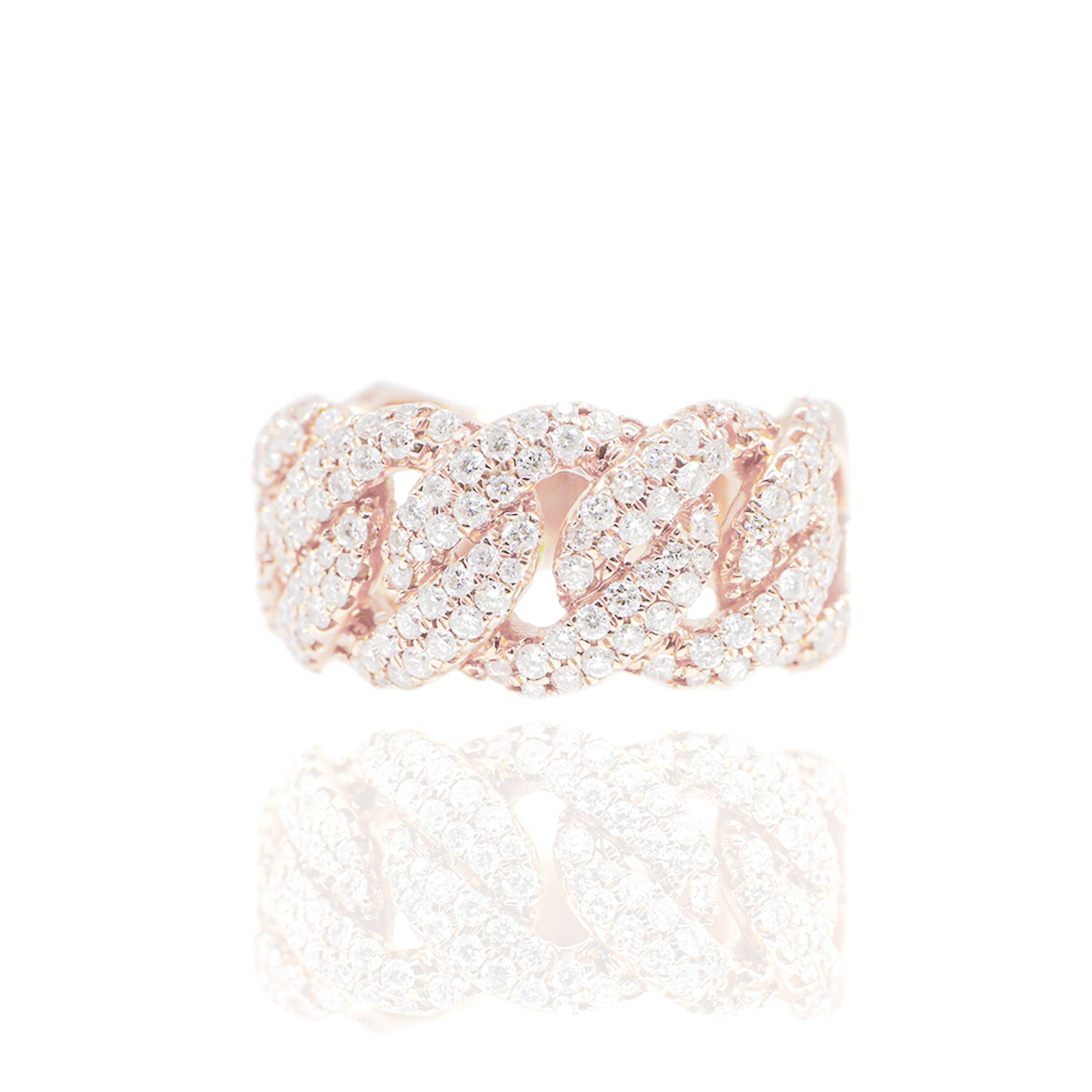 14mm Cuban Diamond Ring