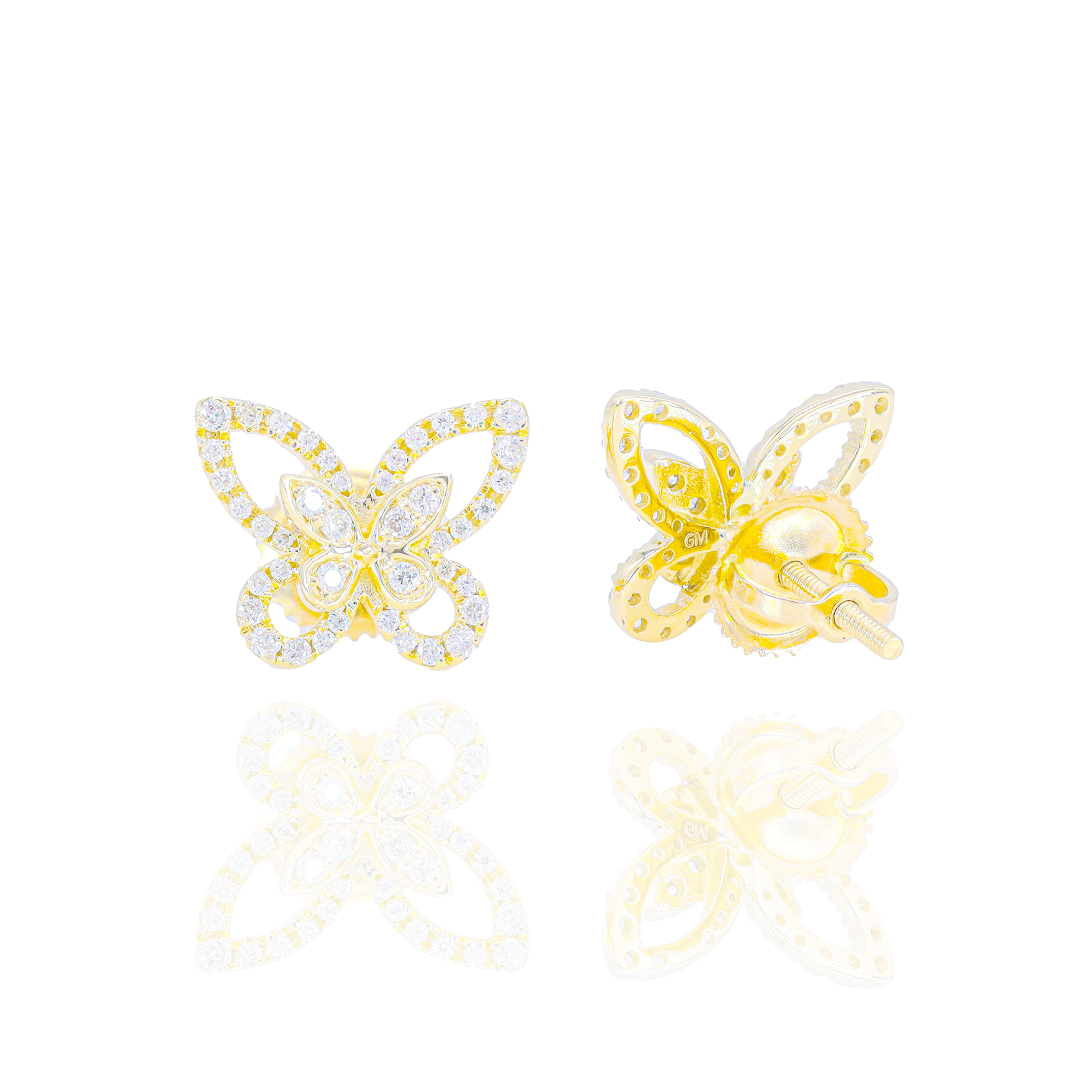 Butterfly Outline Diamond Earrings