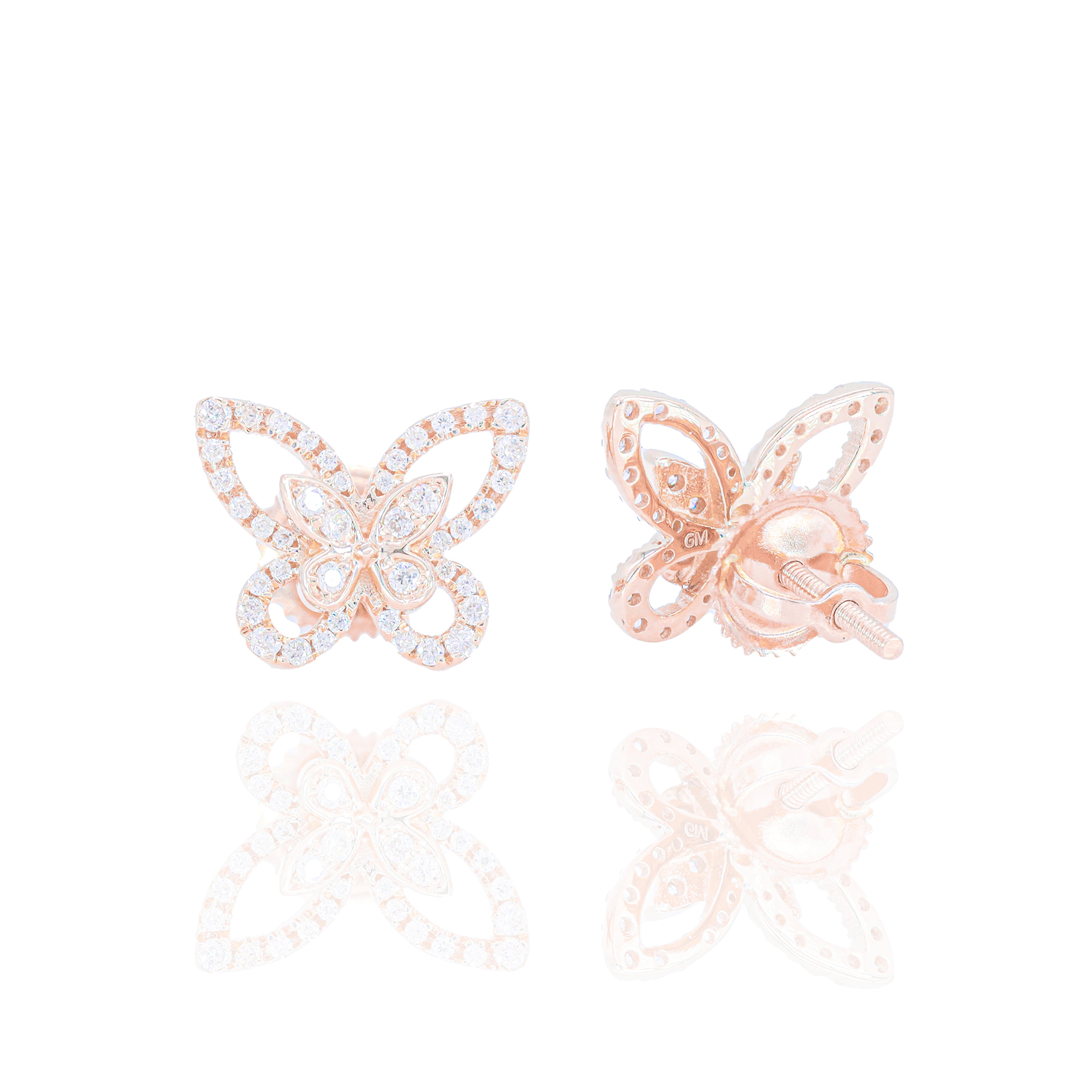 Butterfly Outline Diamond Earrings