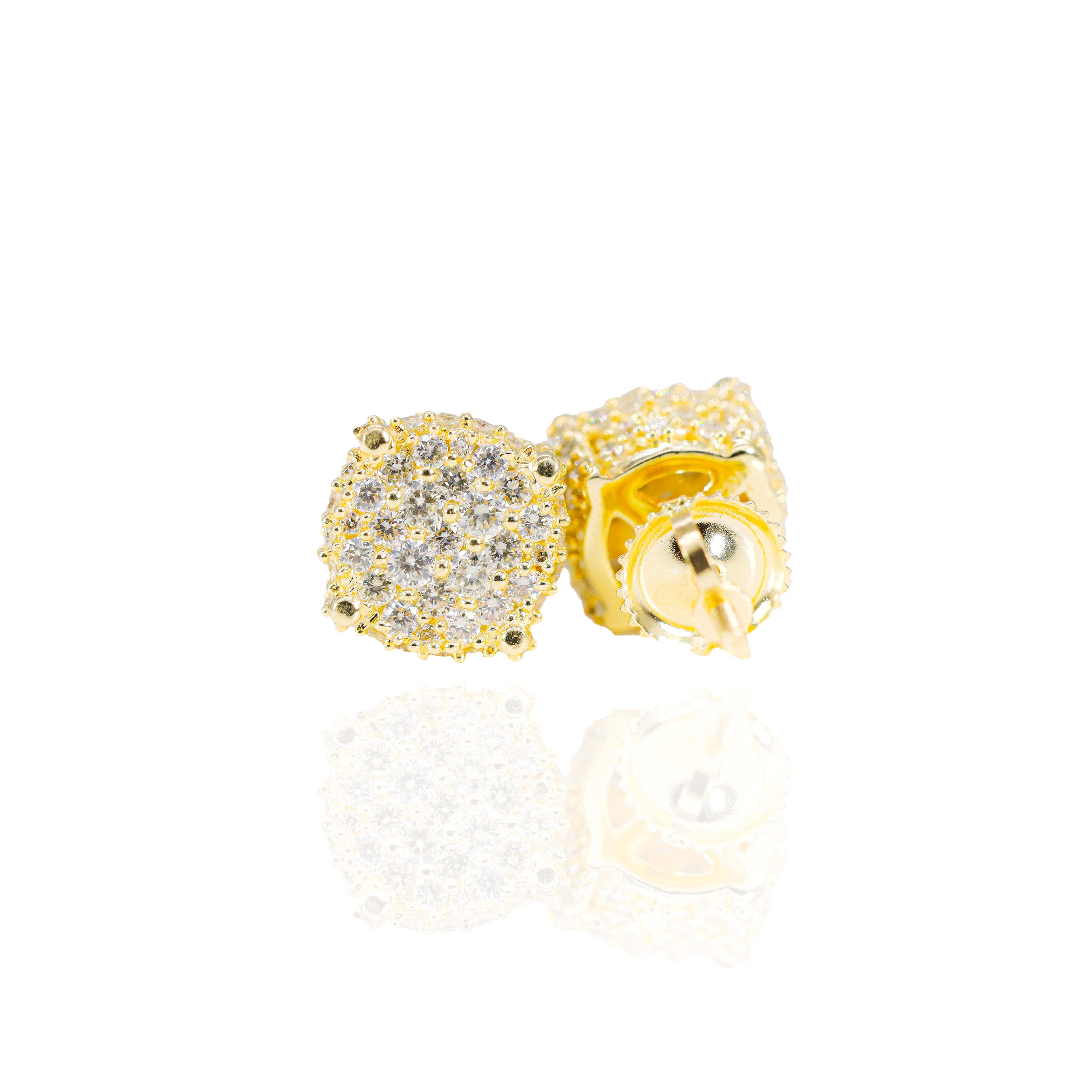 Diamond Micro Pauve Cluster Earrings