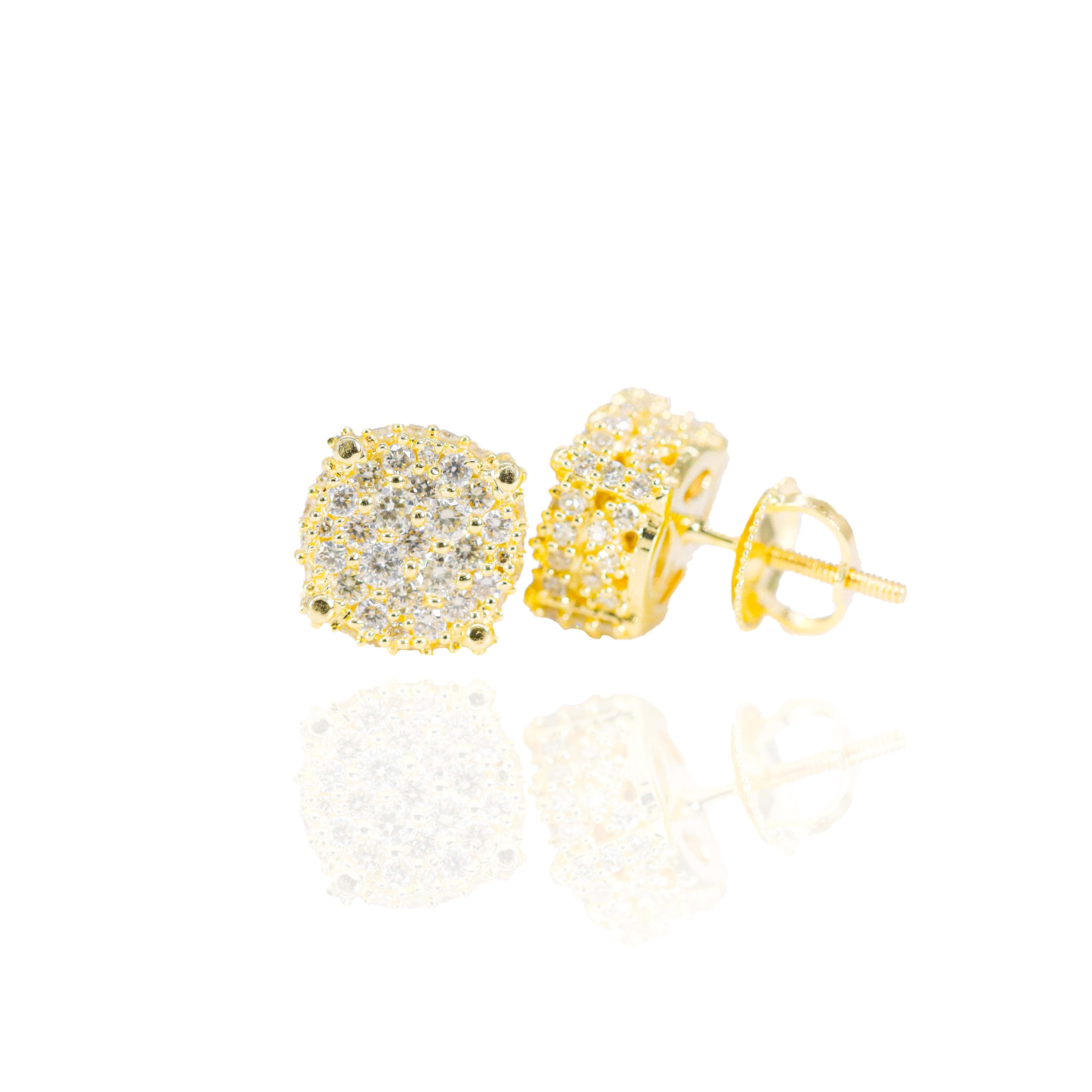 Diamond Micro Pauve Cluster Earrings