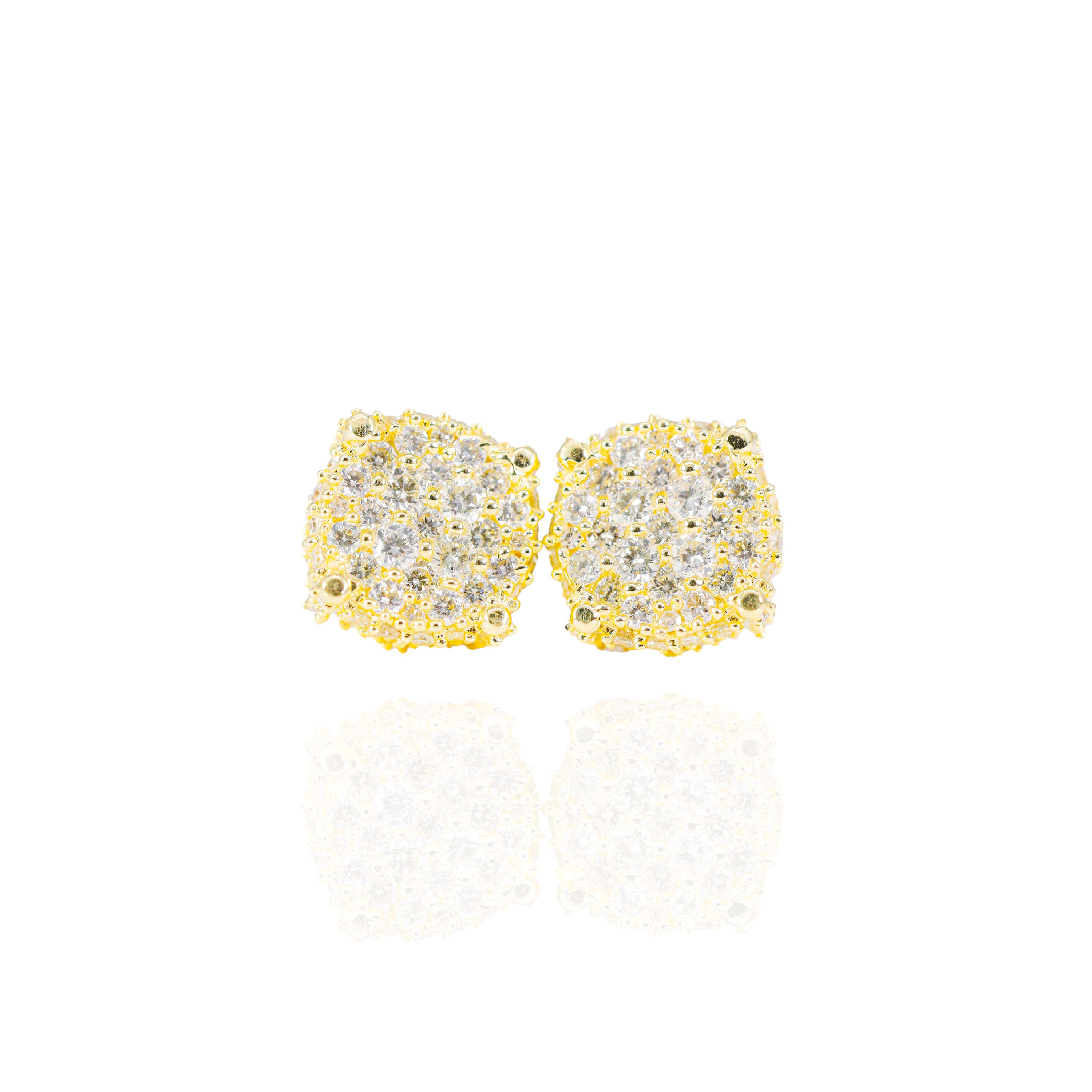 Diamond Micro Pauve Cluster Earrings