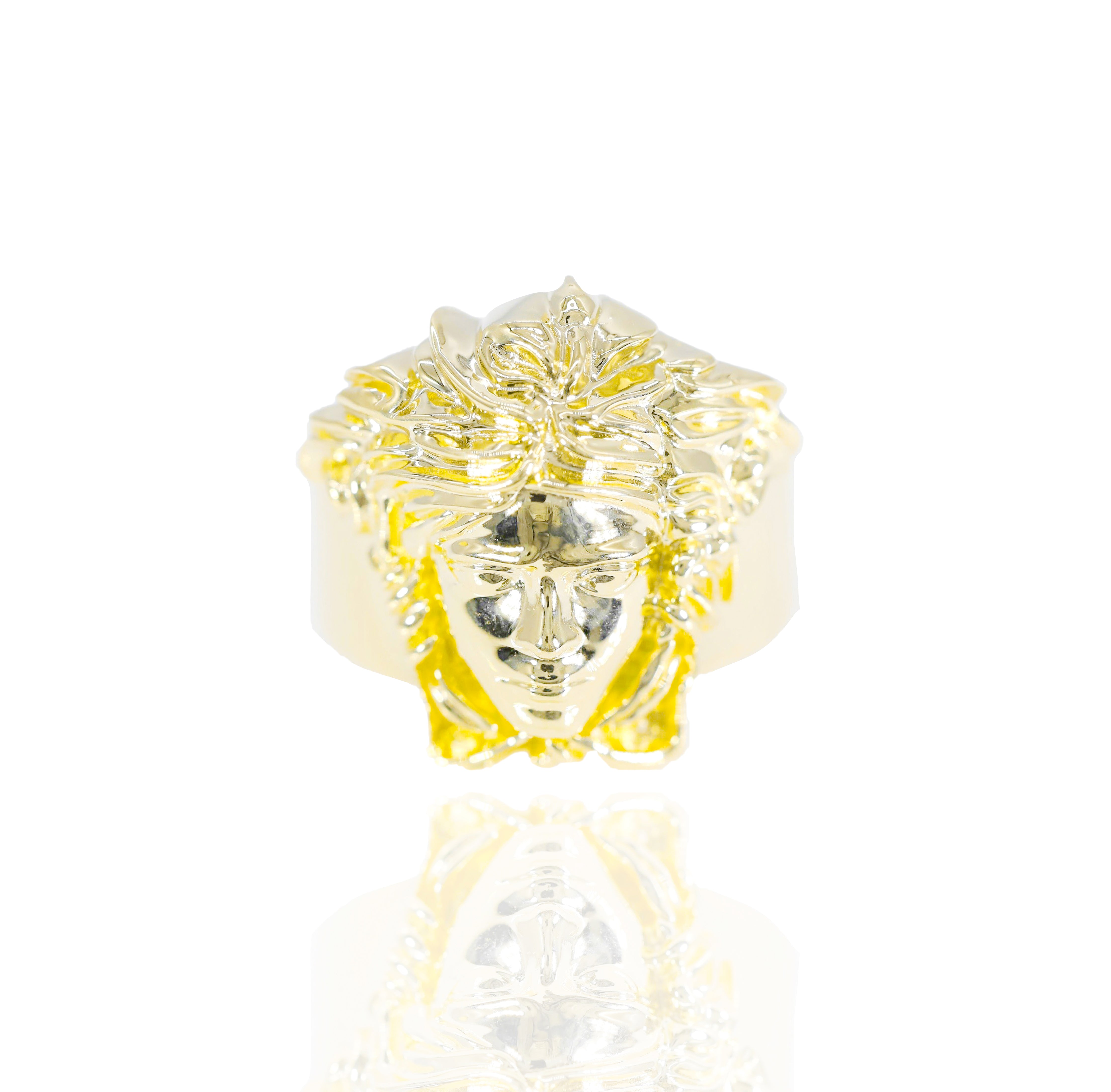 Medusa Head Solid Gold Ring