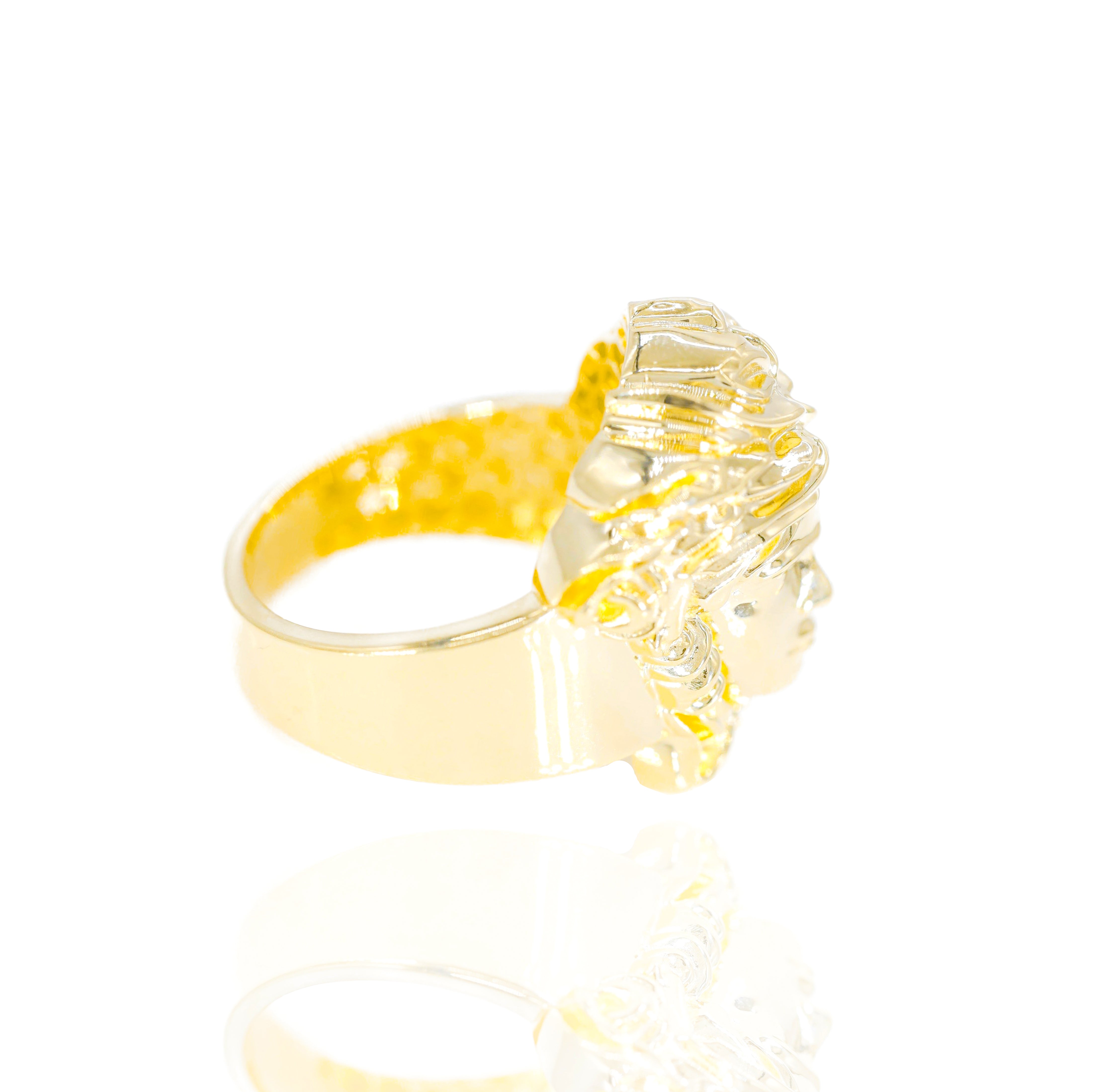 Medusa Head Solid Gold Ring