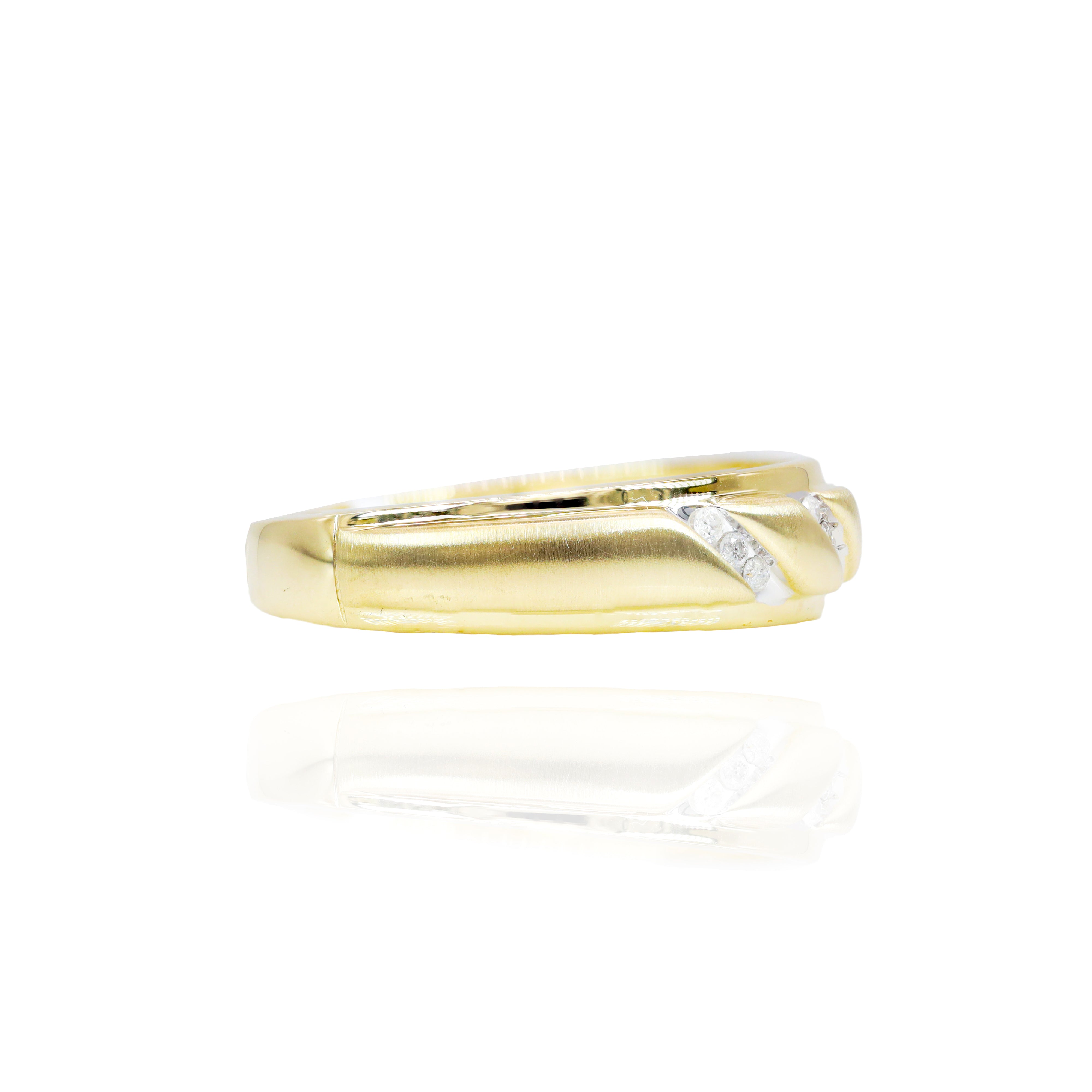 3 Row Cross Diamond Band