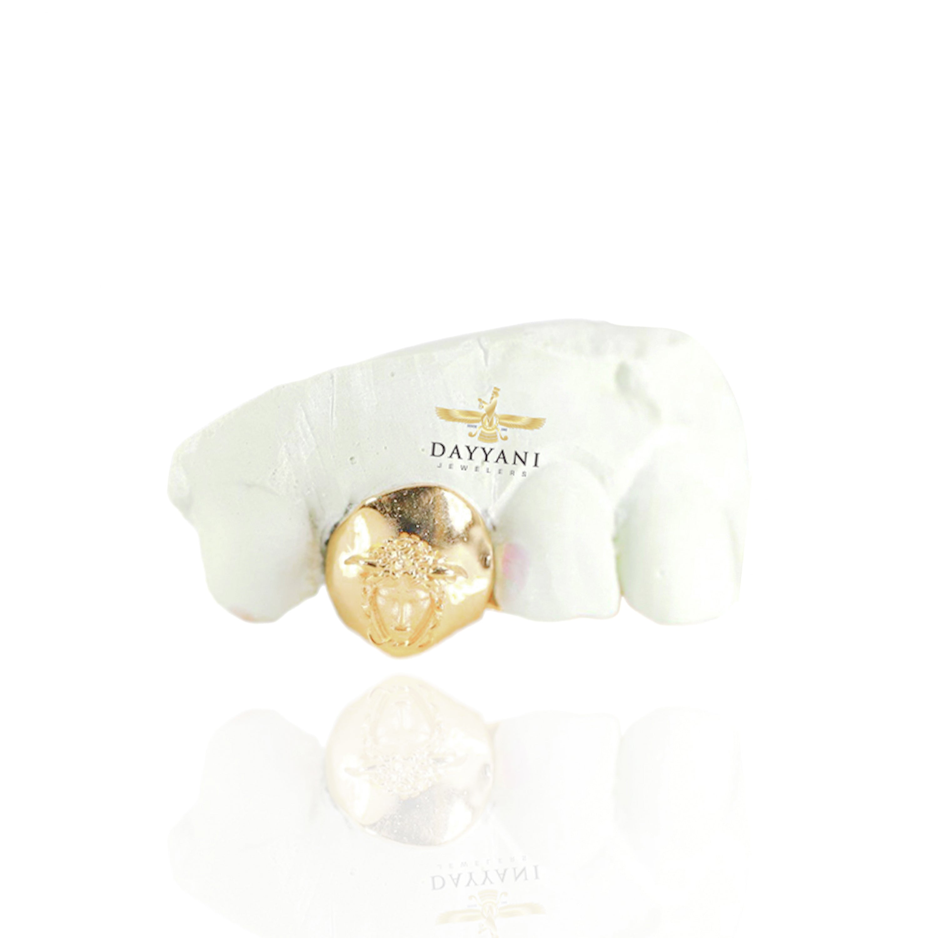 Custom 2 Teeth with 3D Versace Gold Grillz