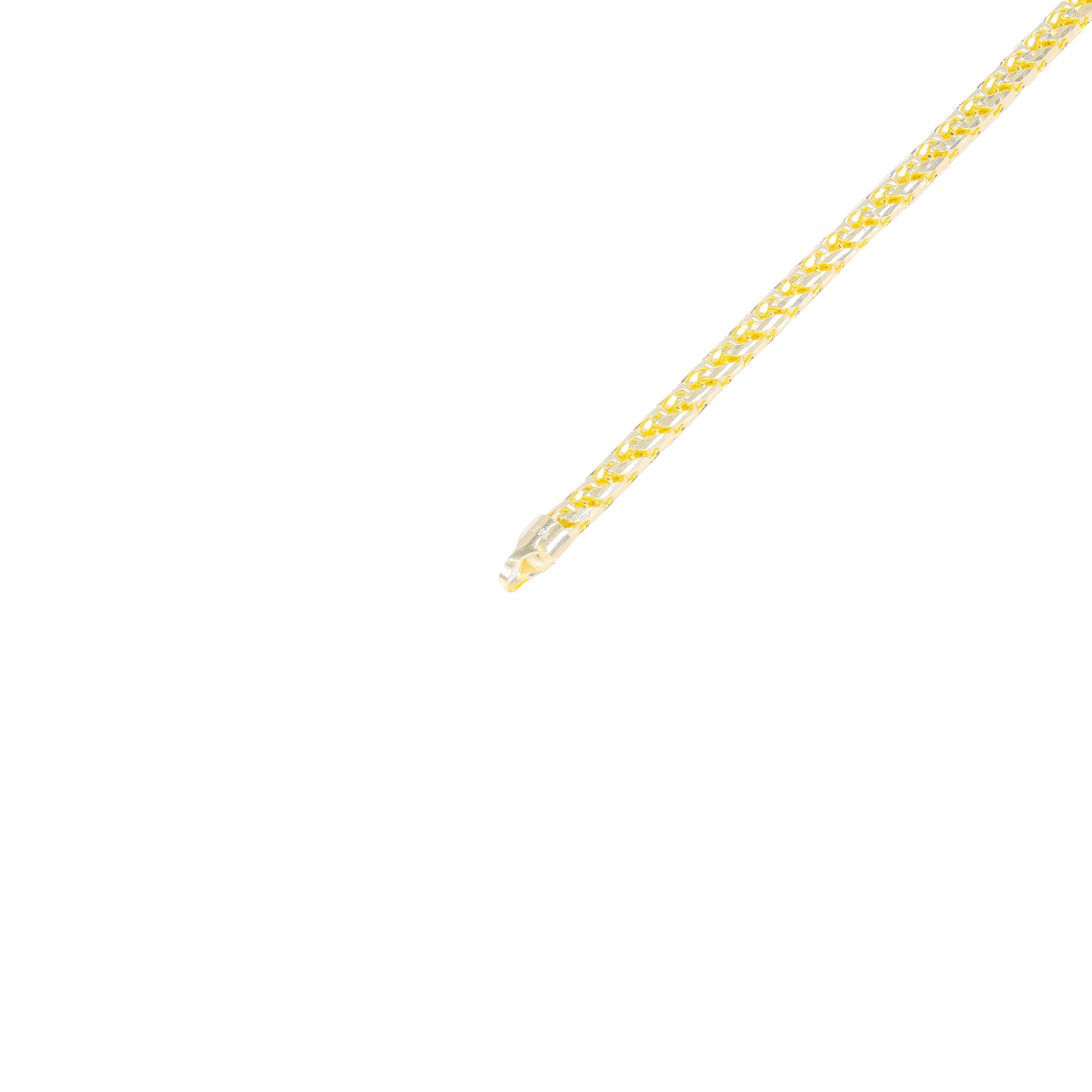 14KT Yellow Gold Solid Rounded Franco Gold Bracelet