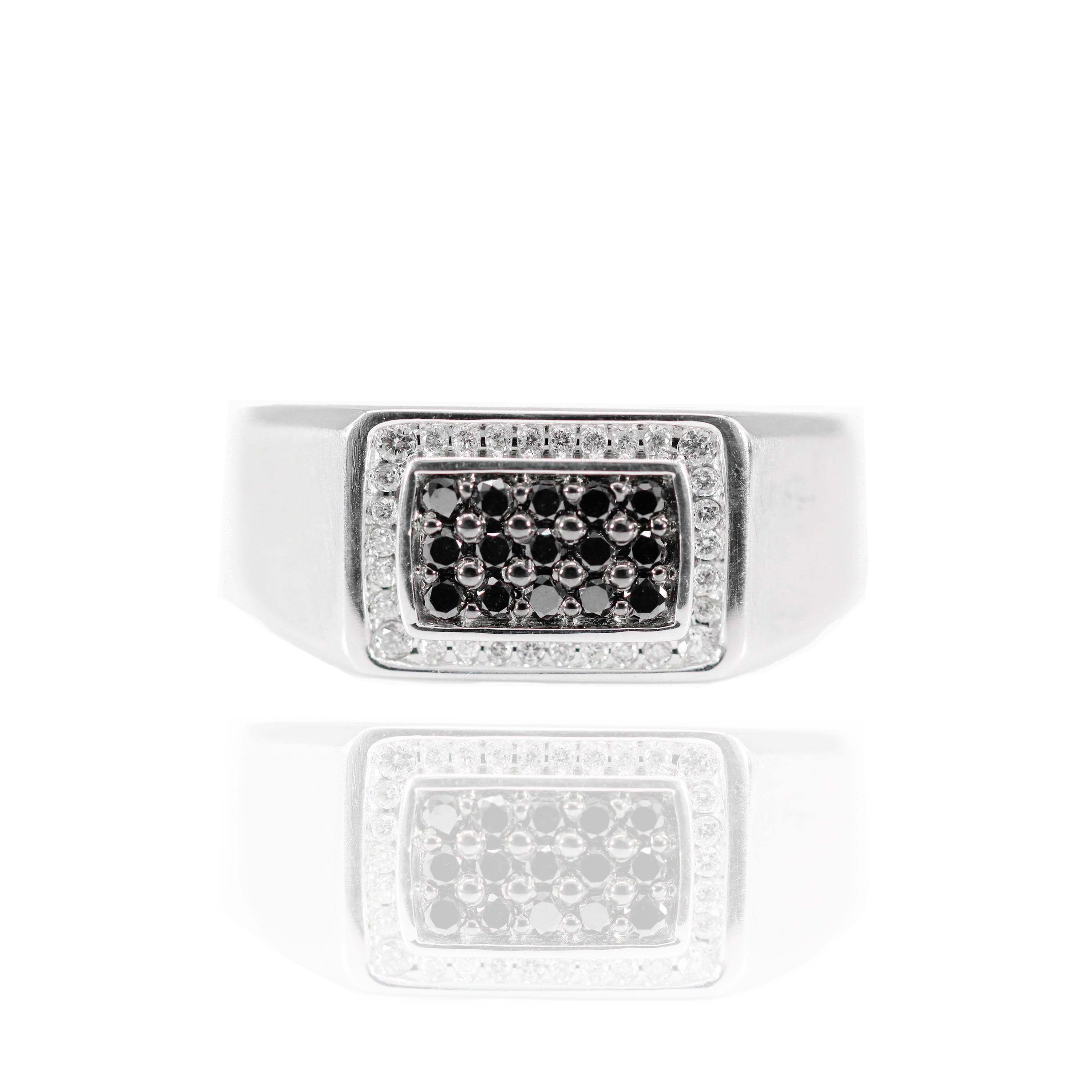 Black & White Diamond Ring Band