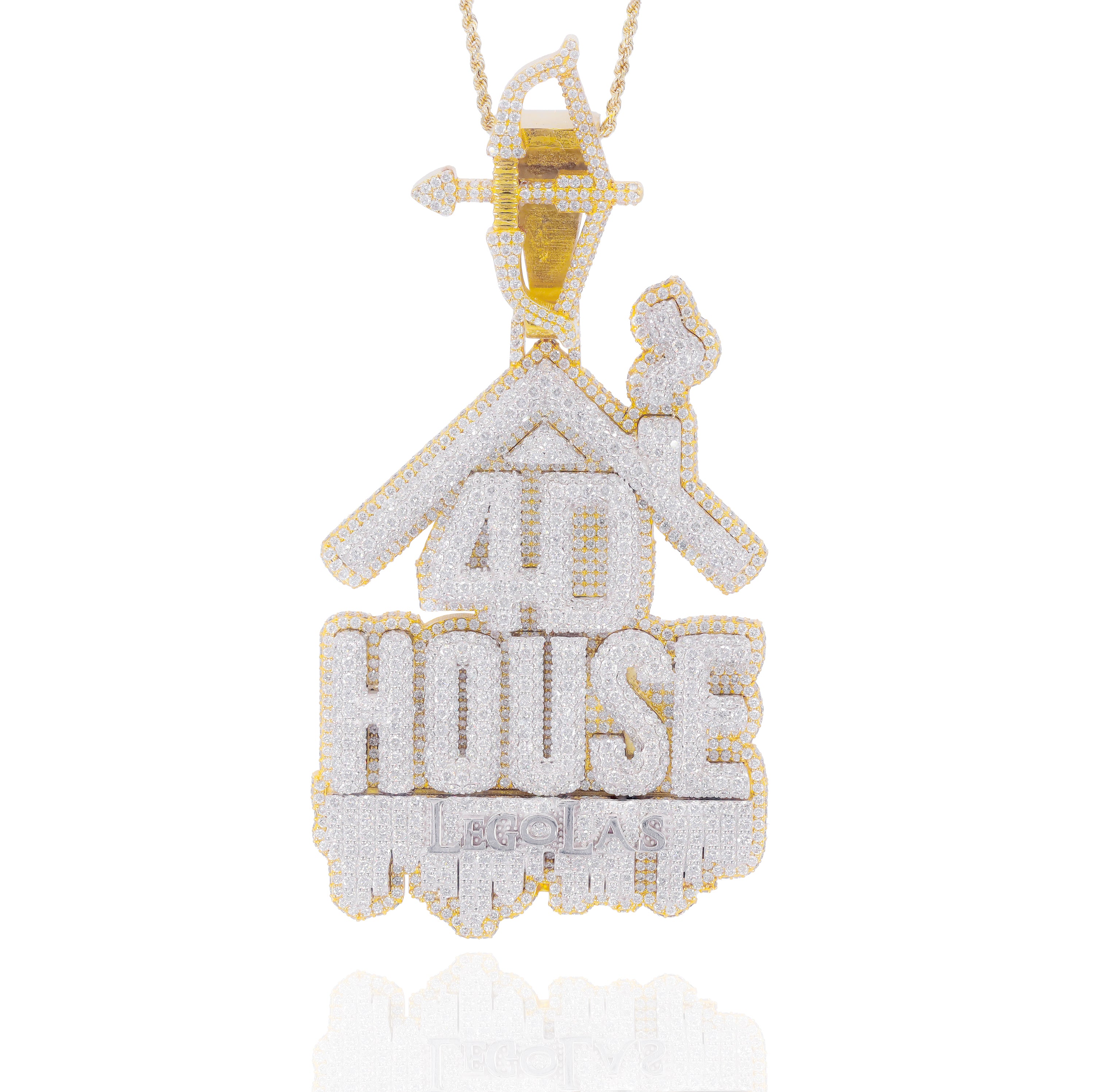 Custom Design Deposit - Stacked Style Logo Diamond Pendant