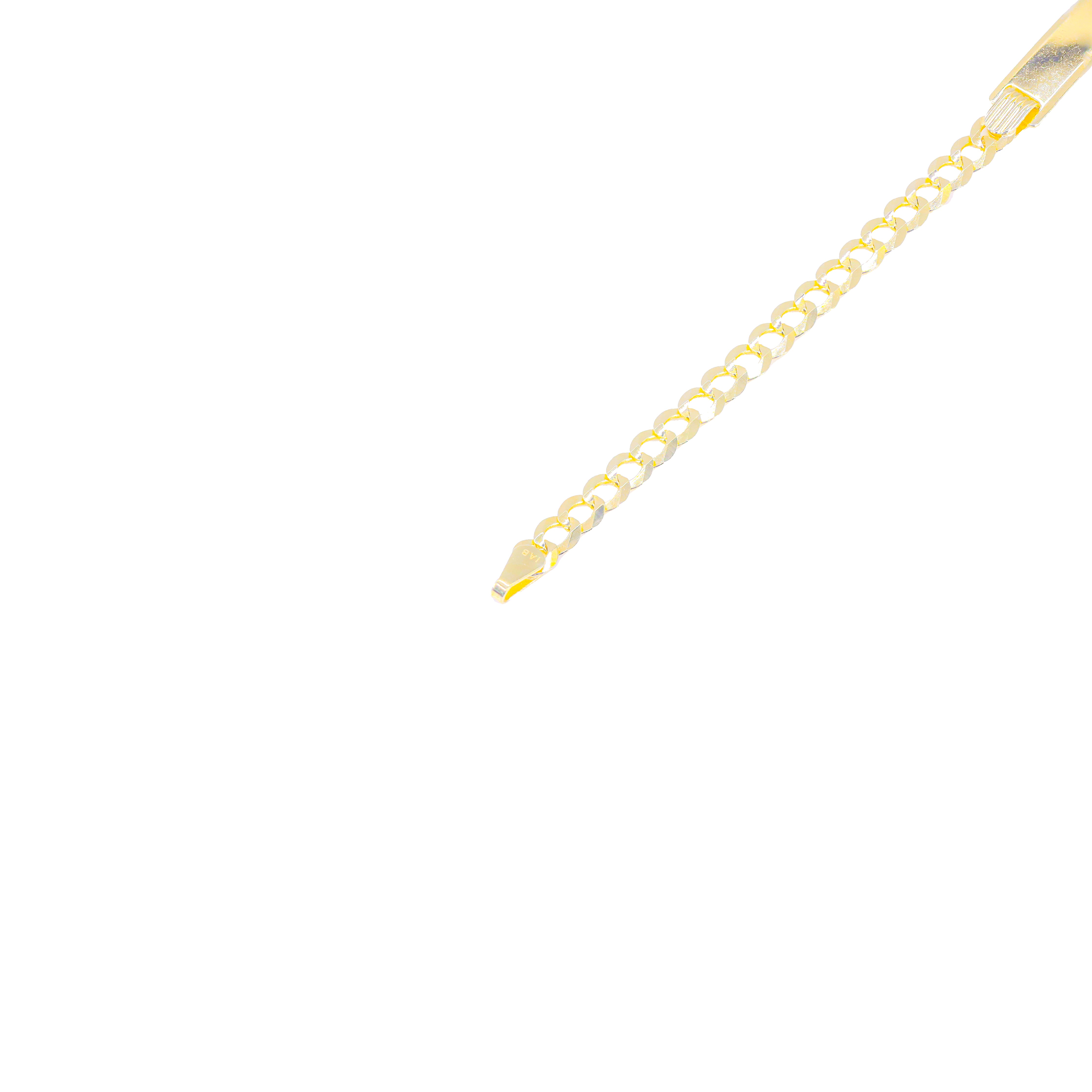 14KT Solid Yellow Gold ID Tag Bracelet