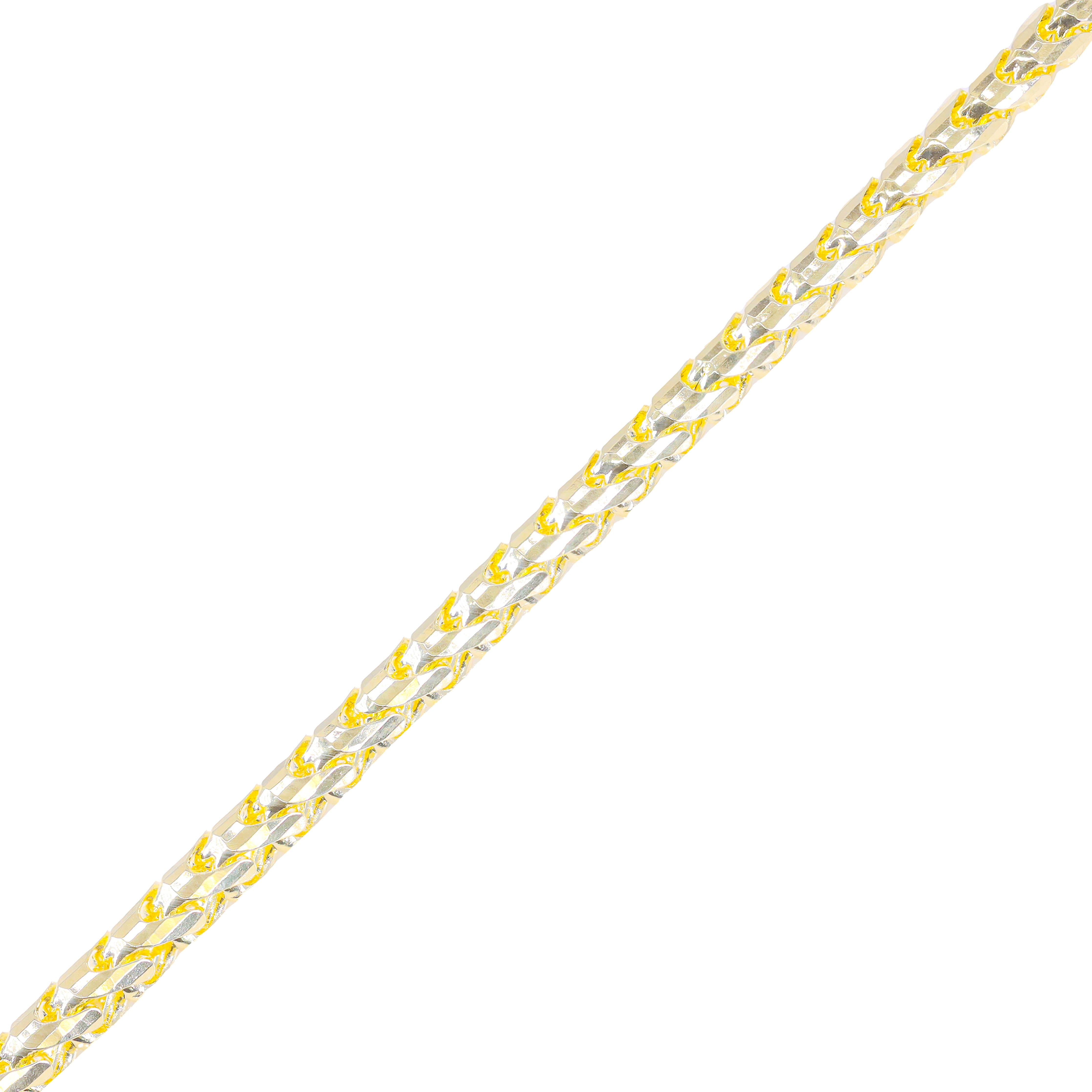 14KT Yellow Gold Solid Rounded Franco Gold Bracelet
