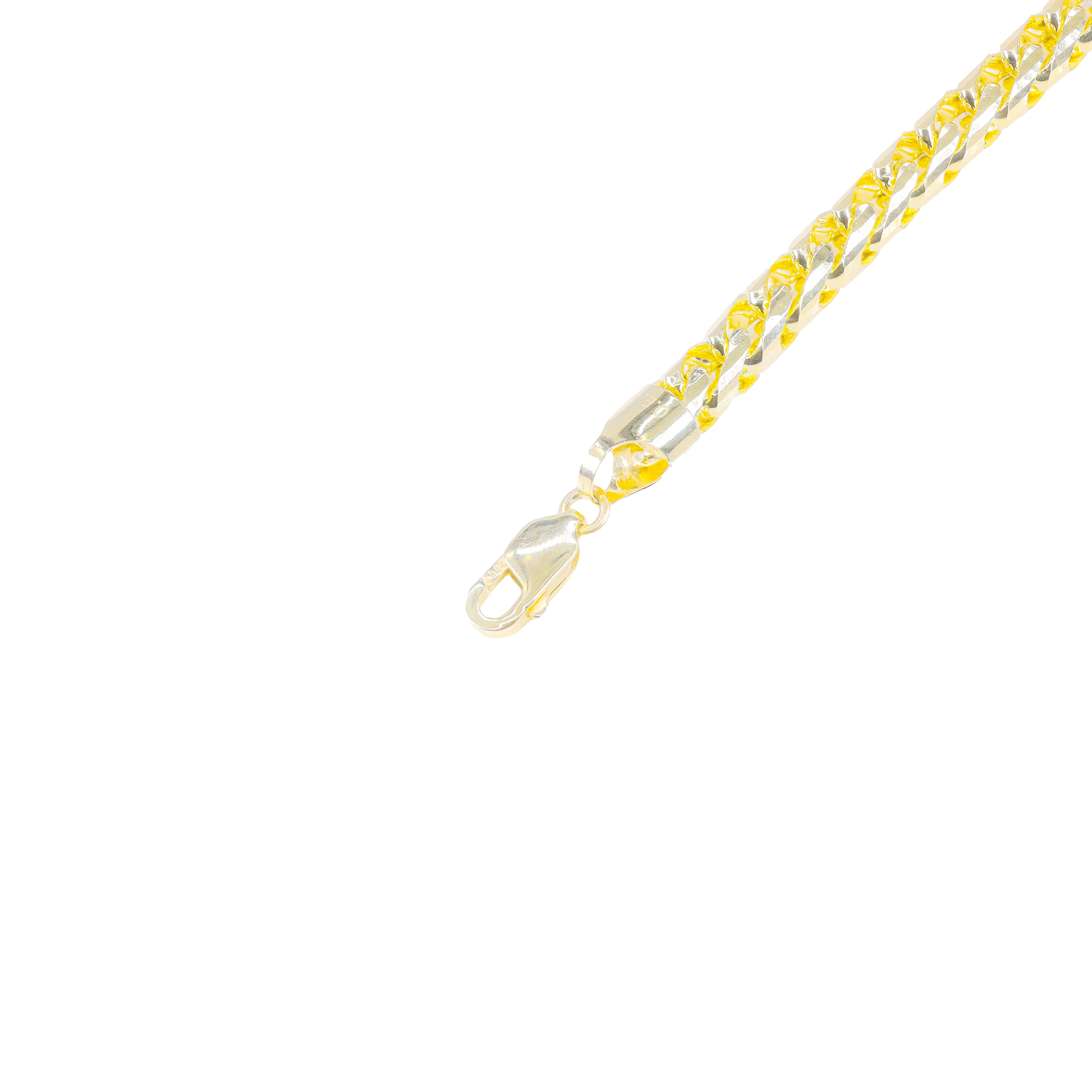 14KT Yellow Gold Solid Rounded Franco Gold Bracelet