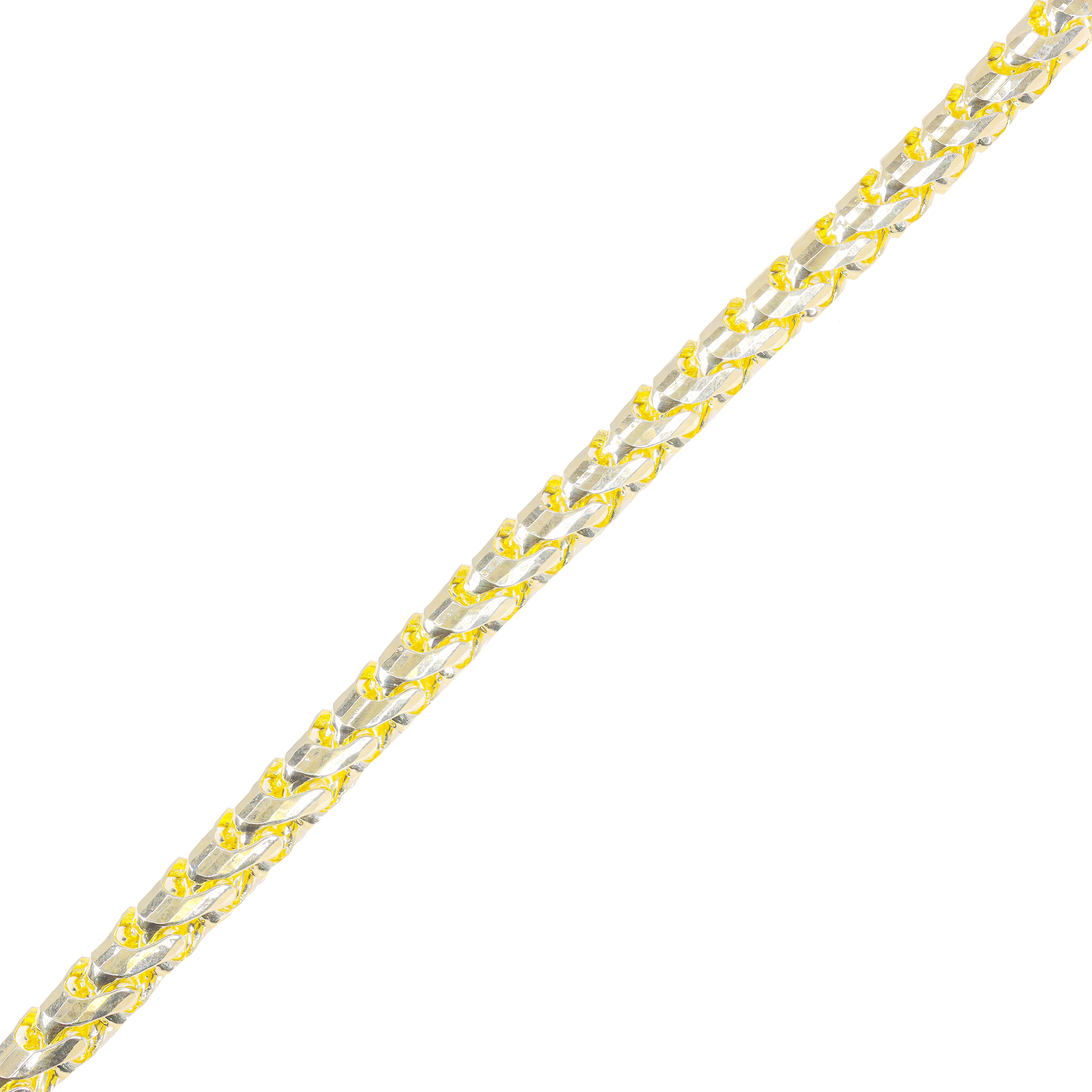 14KT Yellow Gold Solid Rounded Franco Gold Bracelet