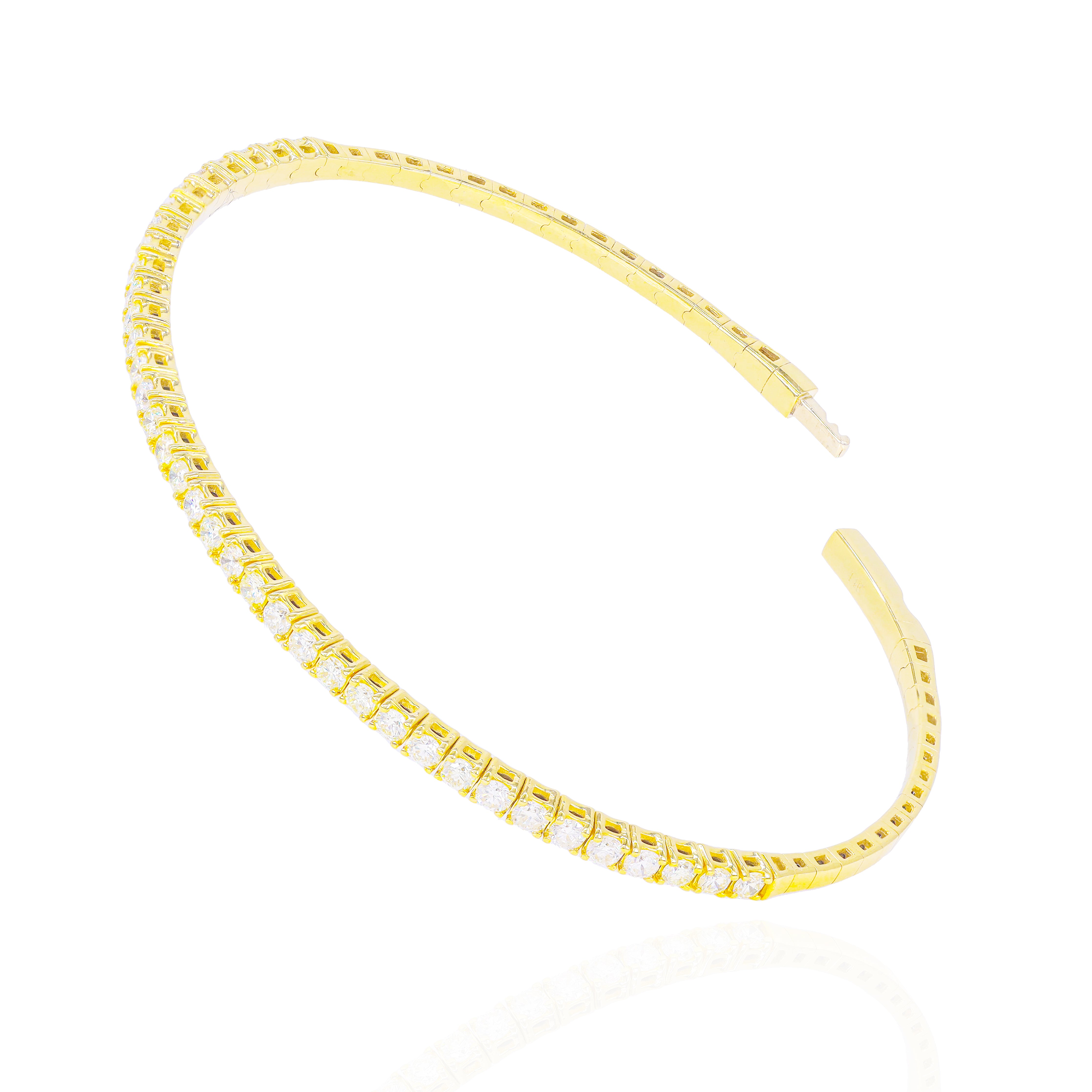 5-Pointer Flexible Diamond Bangle Bracelet