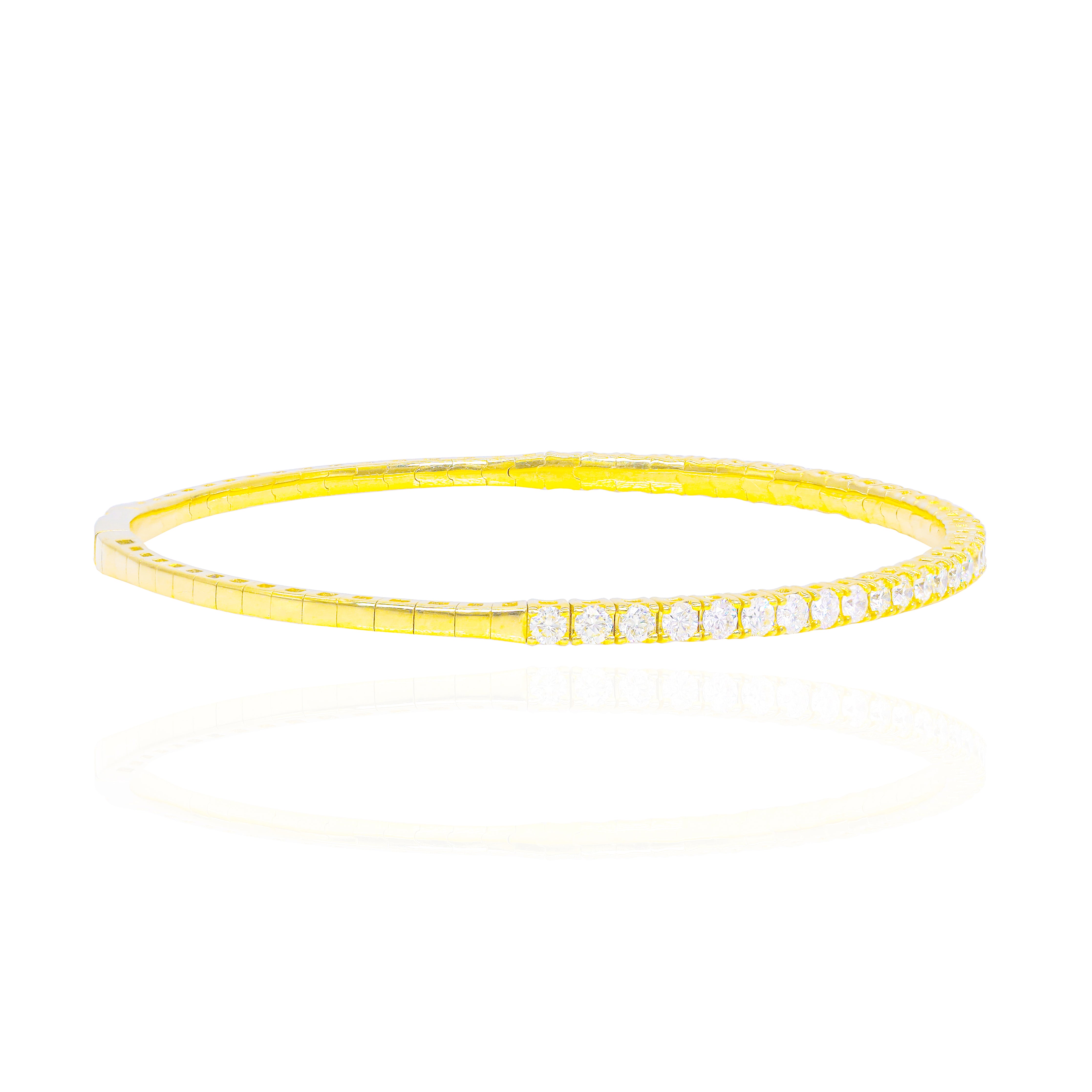 5-Pointer Flexible Diamond Bangle Bracelet