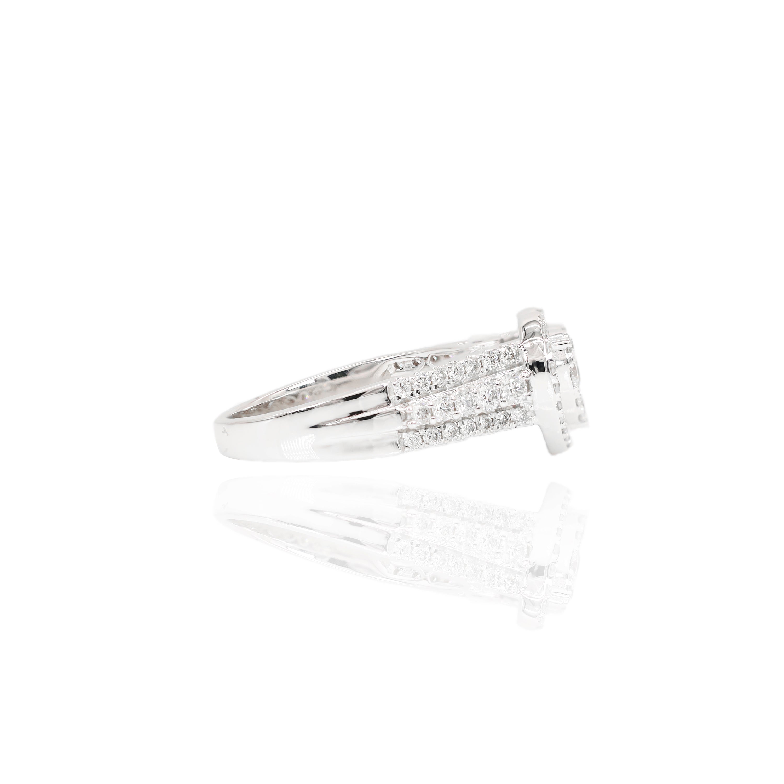 Diamond Heart Shaped Engagement Ring & Band