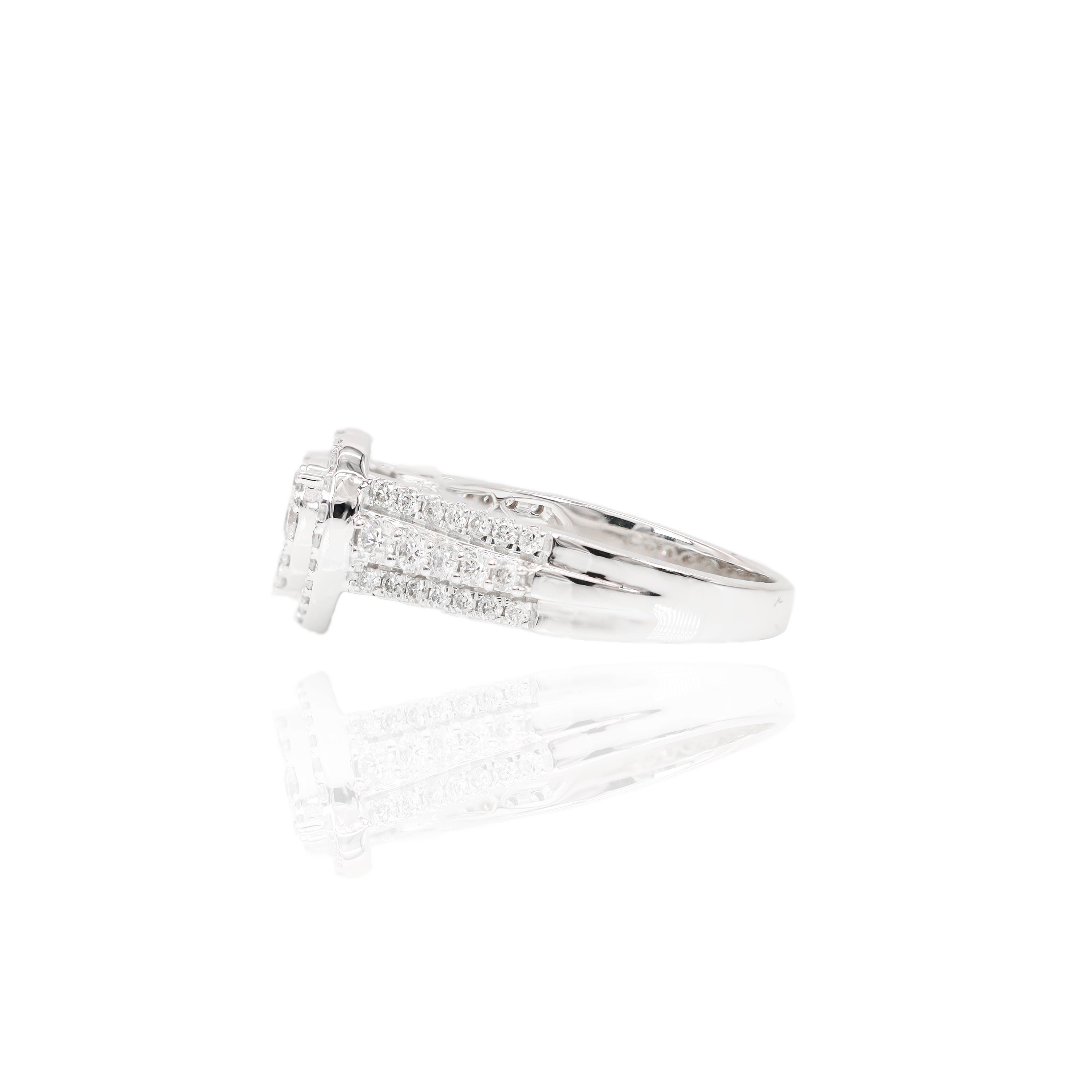 Diamond Heart Shaped Engagement Ring & Band