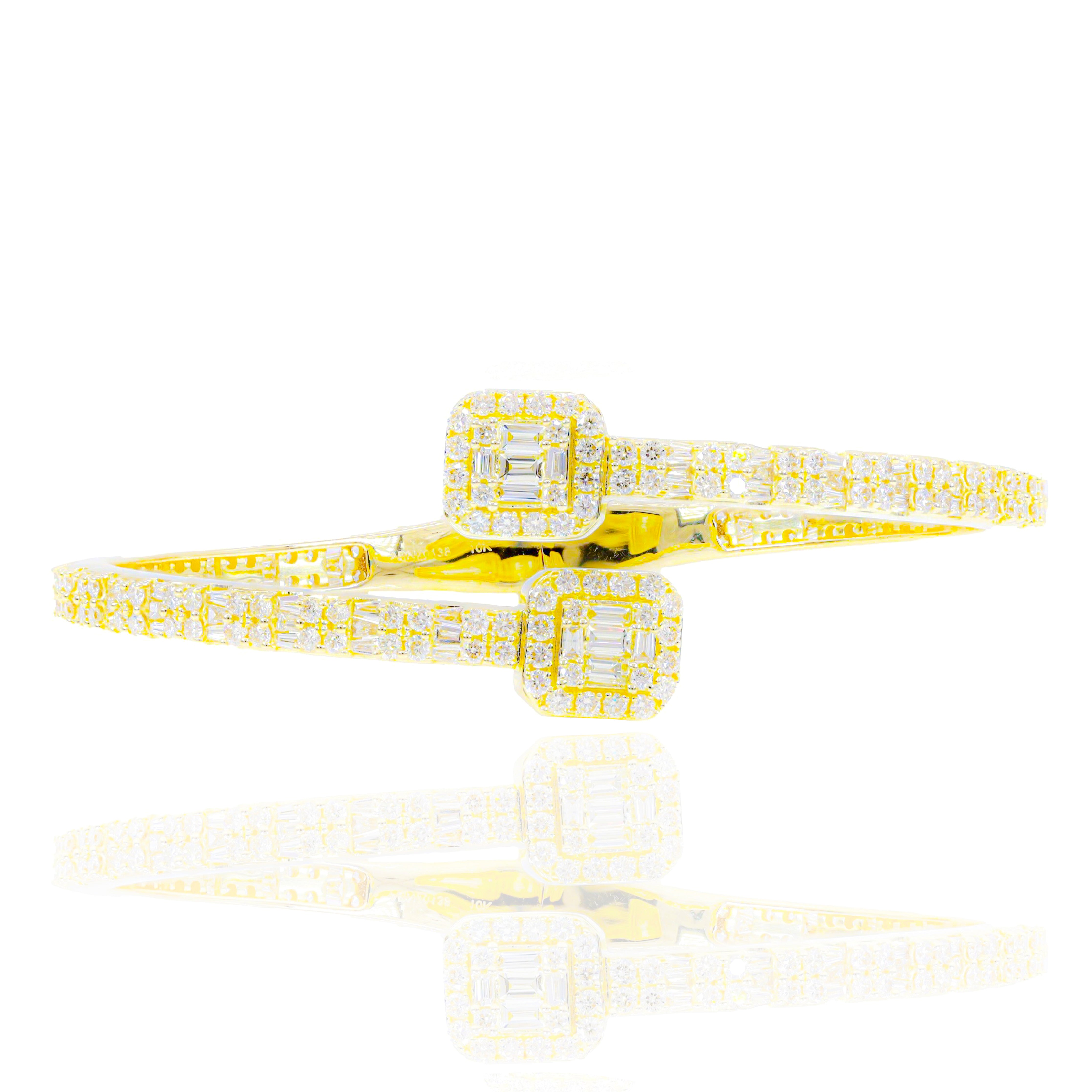 Baguette Eternity Diamond Bangle (Thinner)