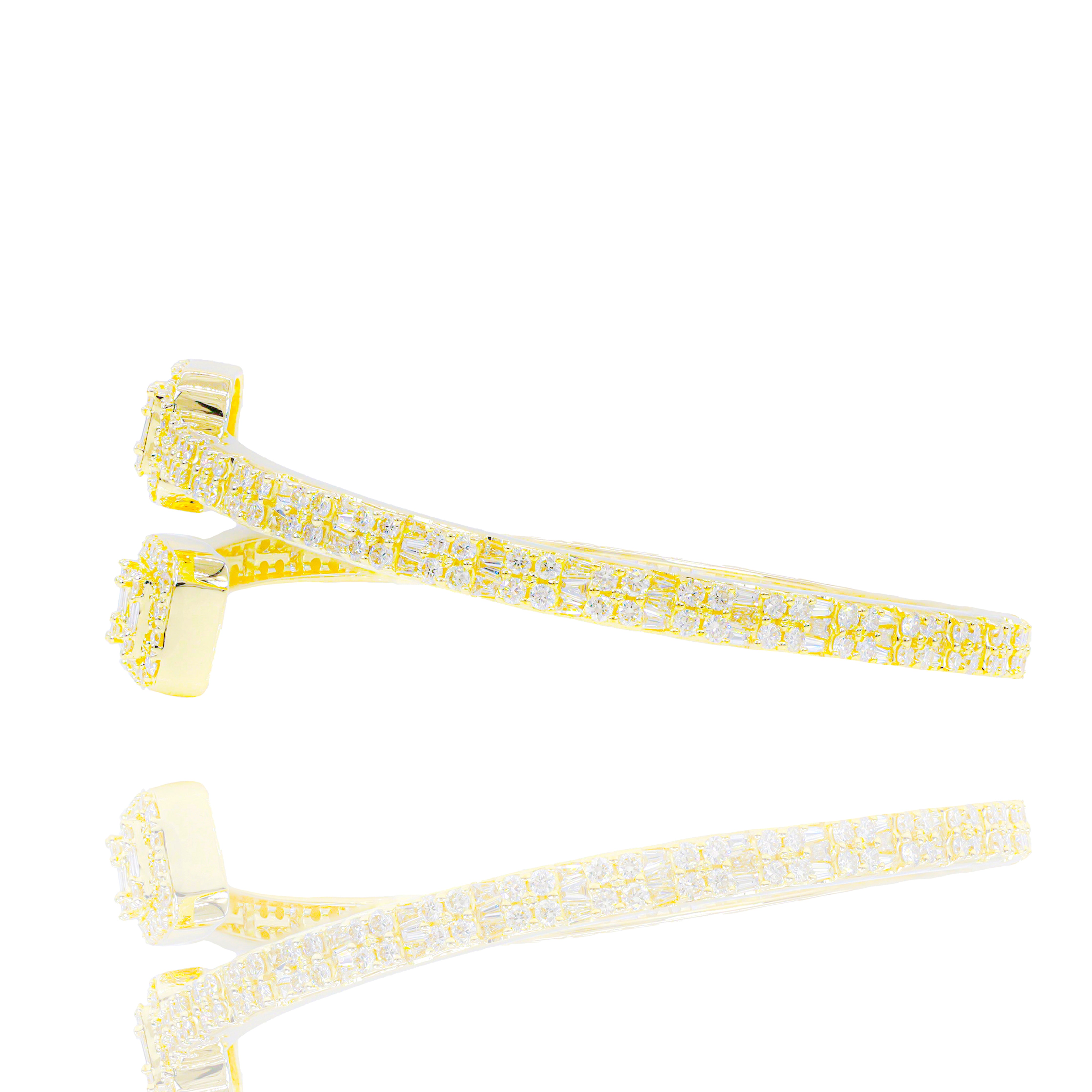 Baguette Eternity Diamond Bangle (Thinner)