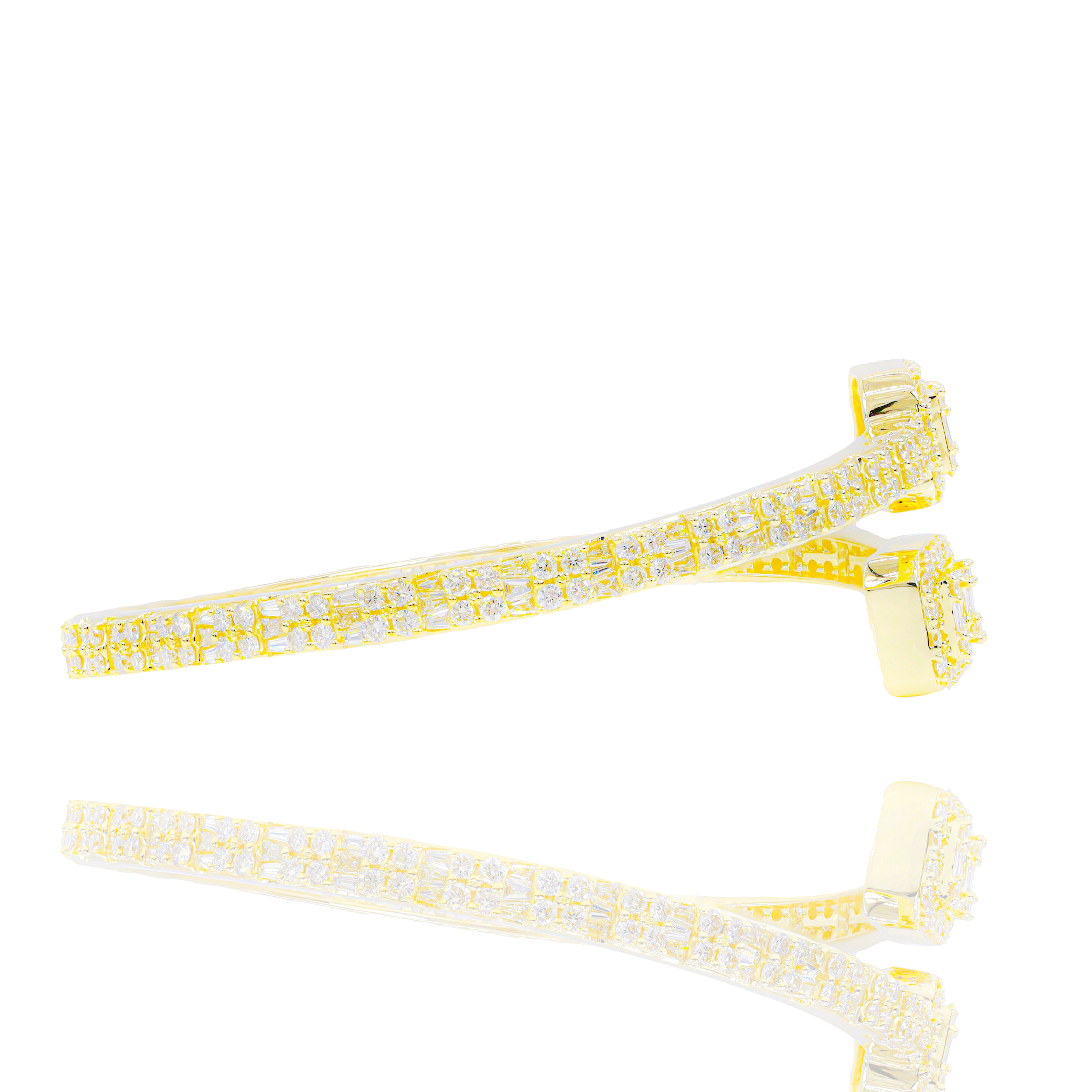 Baguette Eternity Diamond Bangle (Thinner)