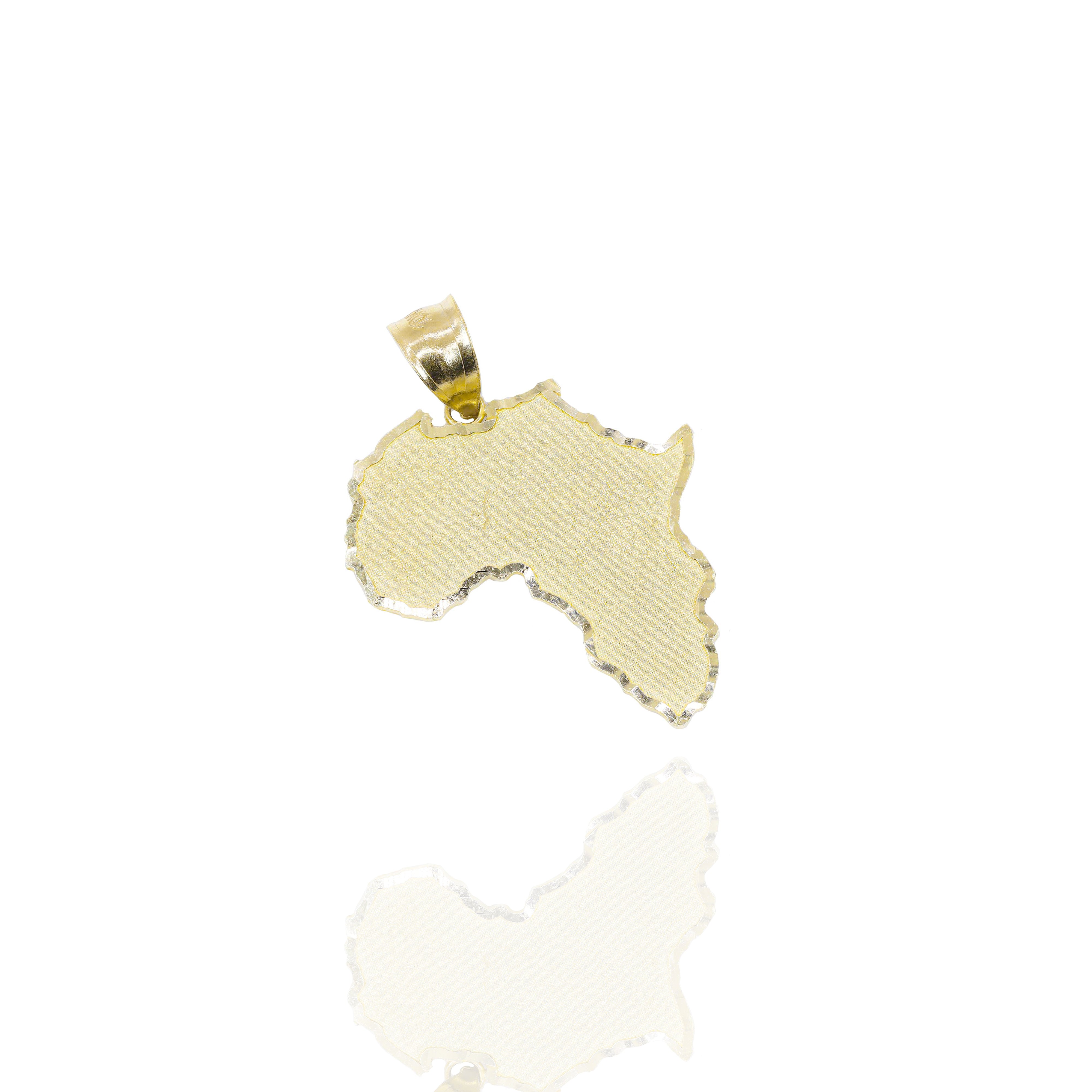 Africa Solid Gold Pendant