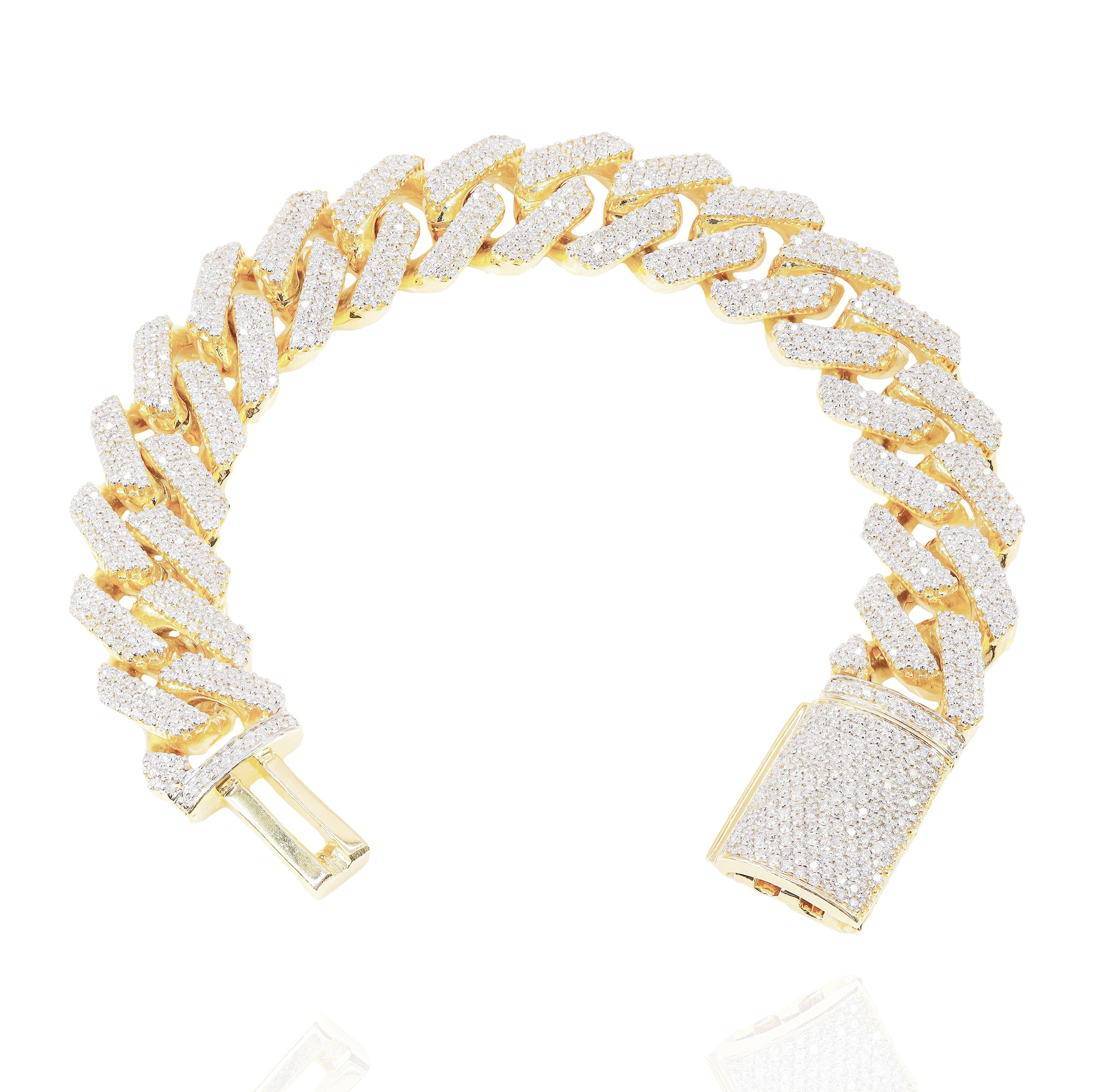 17mm Cuban Link Diamond Bracelet