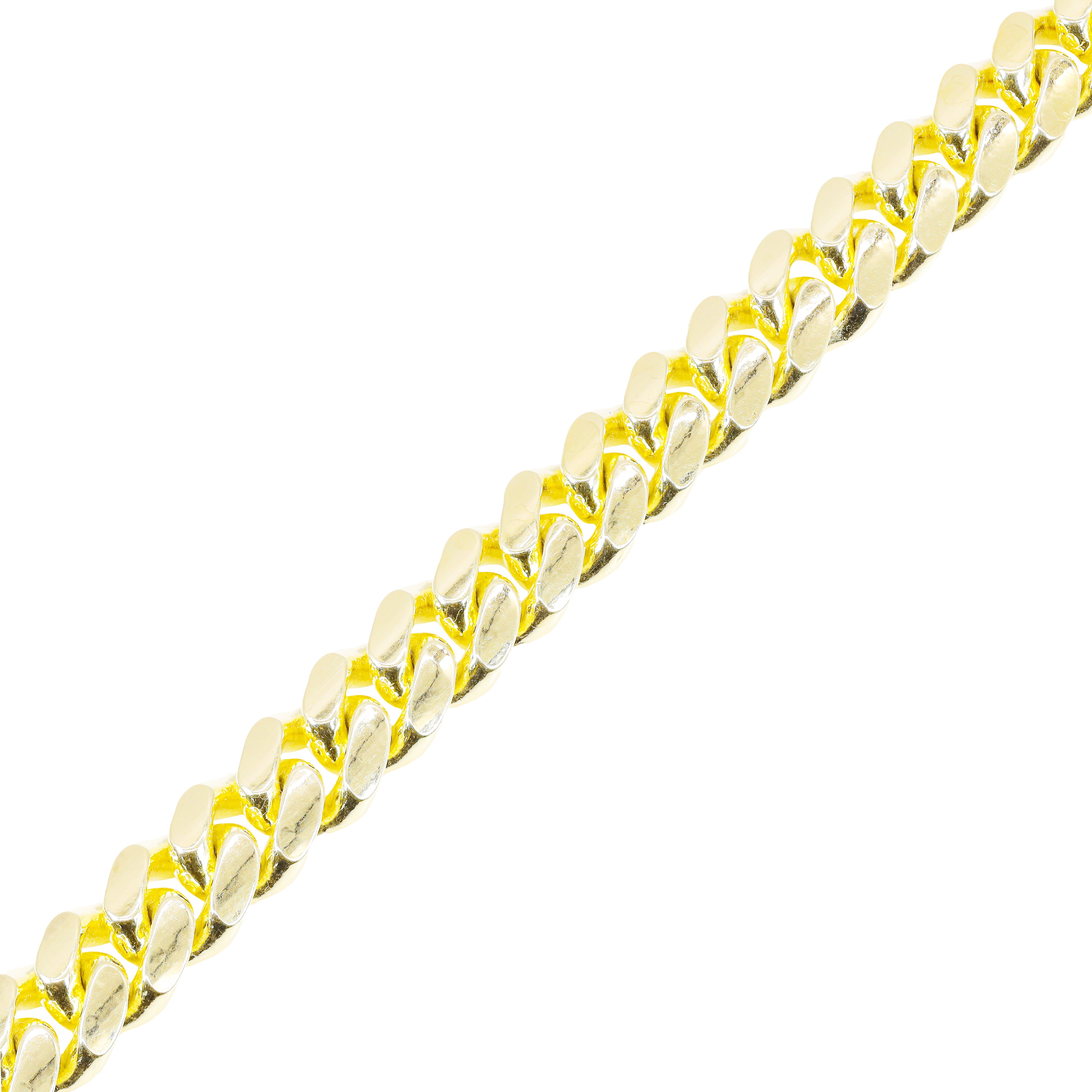 14KT Yellow Gold Solid Miami Cuban Link Bracelet