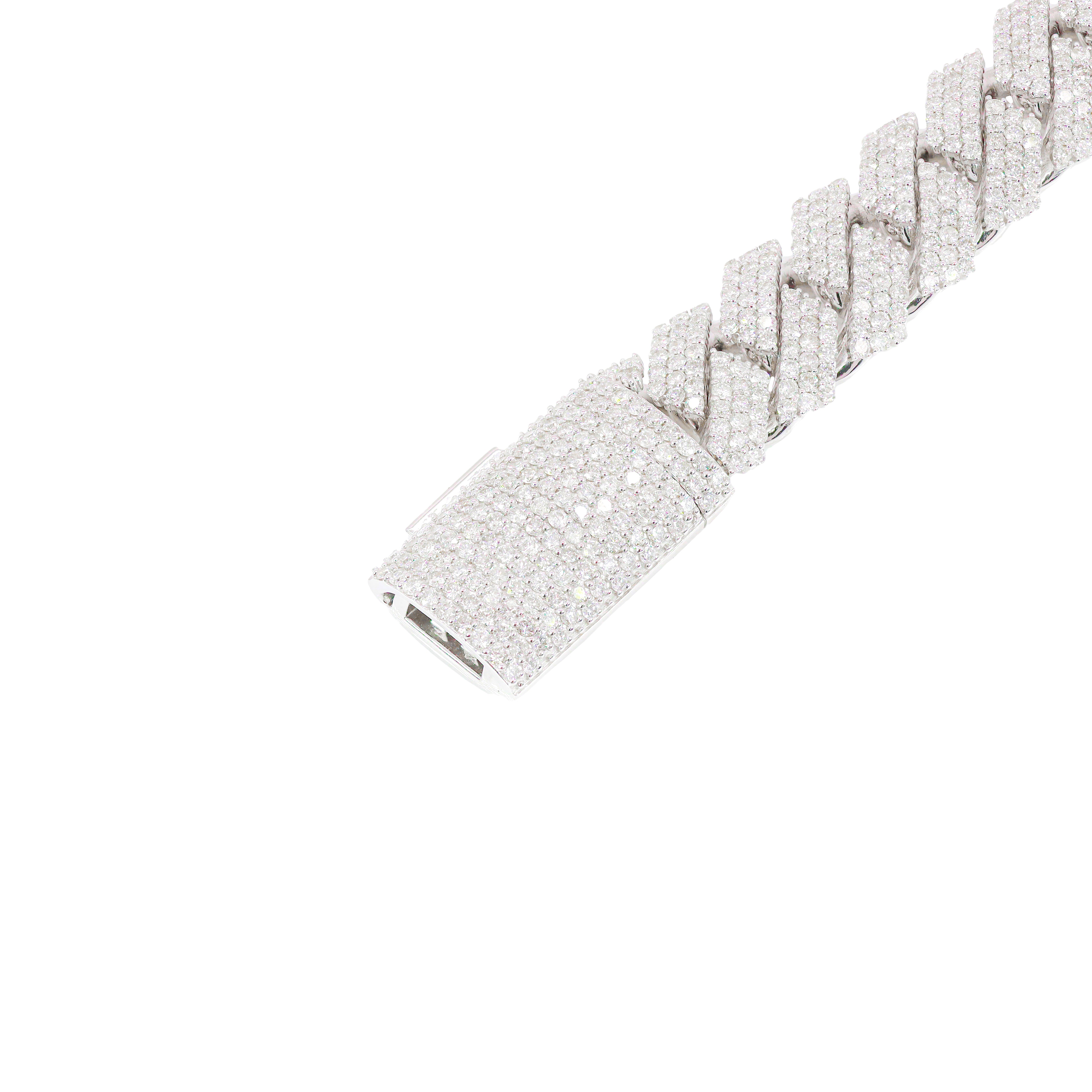 16mm Jagged Cuban Link Diamond Bracelet