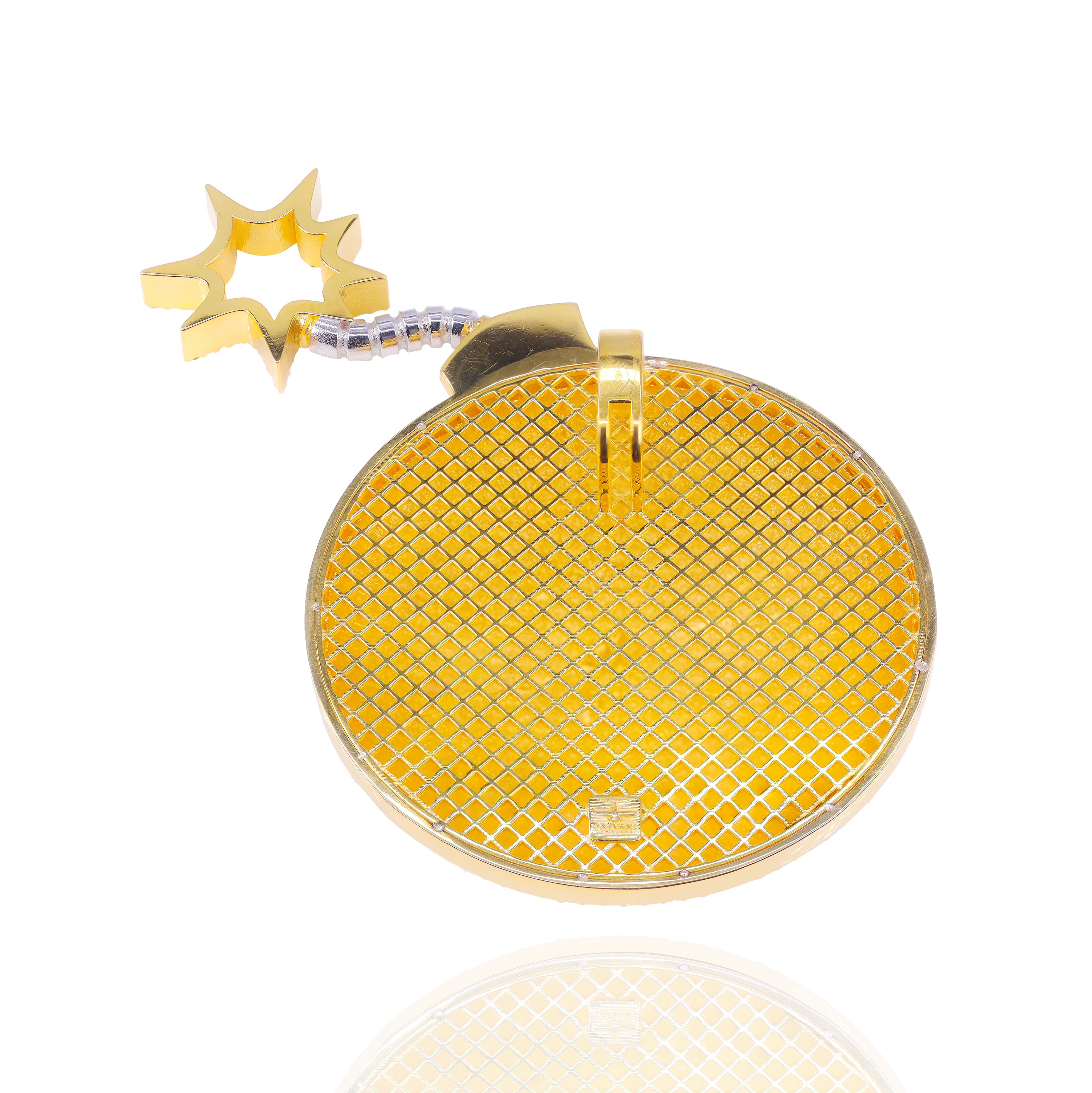 Custom Design Deposit - Solid Gold Bomb Diamond Pendant