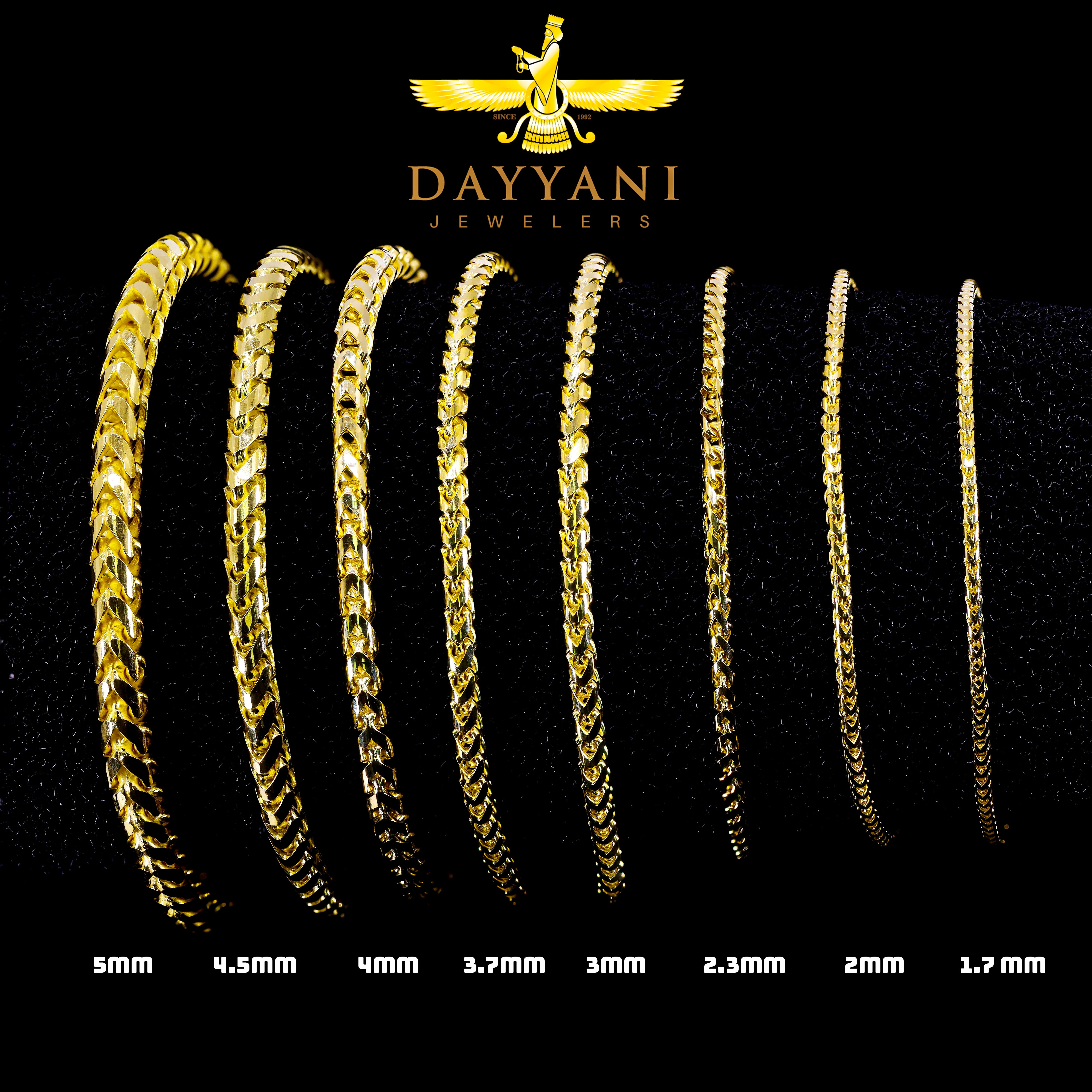 14KT Yellow Gold Solid Rounded Franco Gold Bracelet