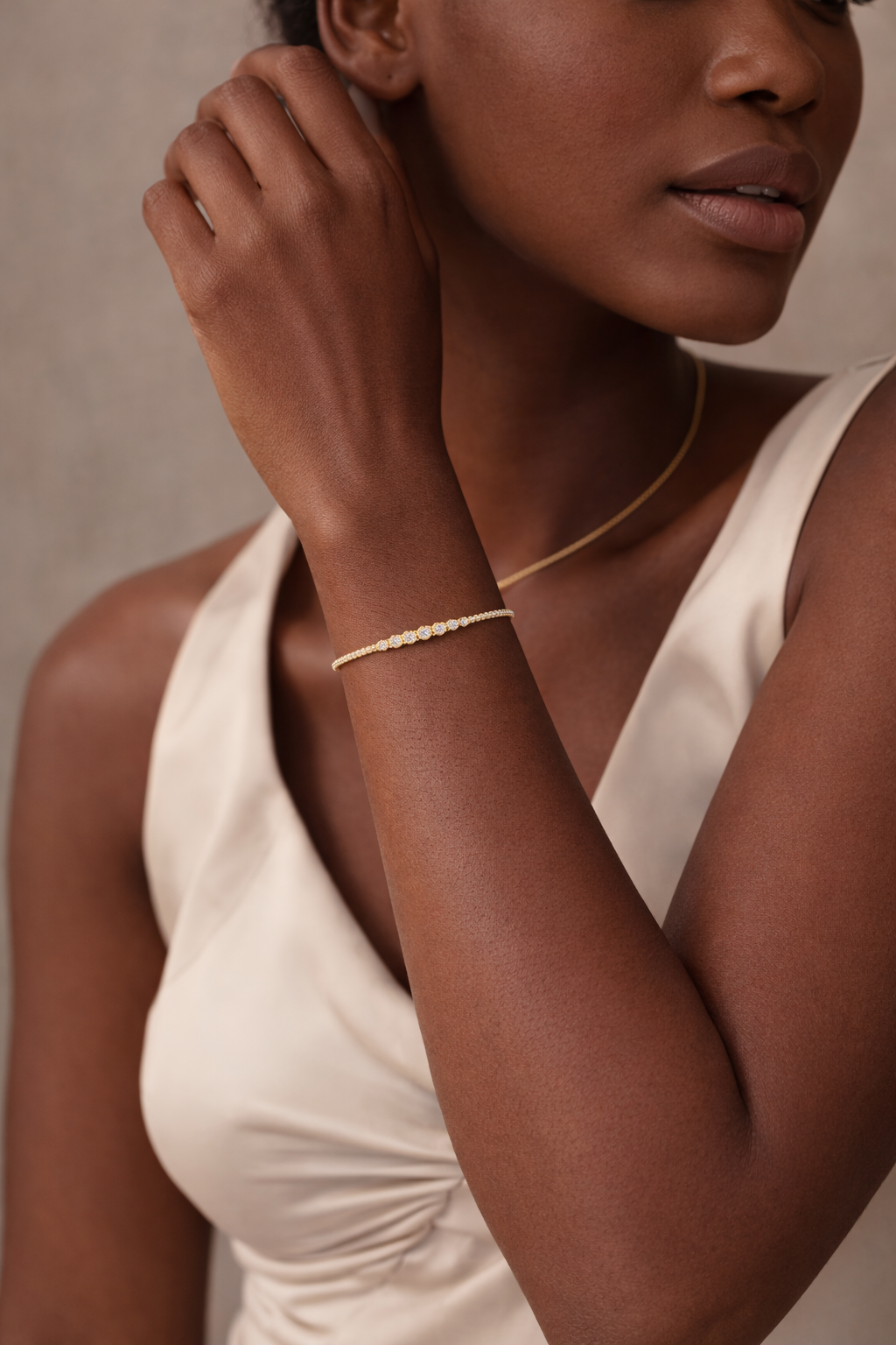 Gradual Set Diamond Bangle