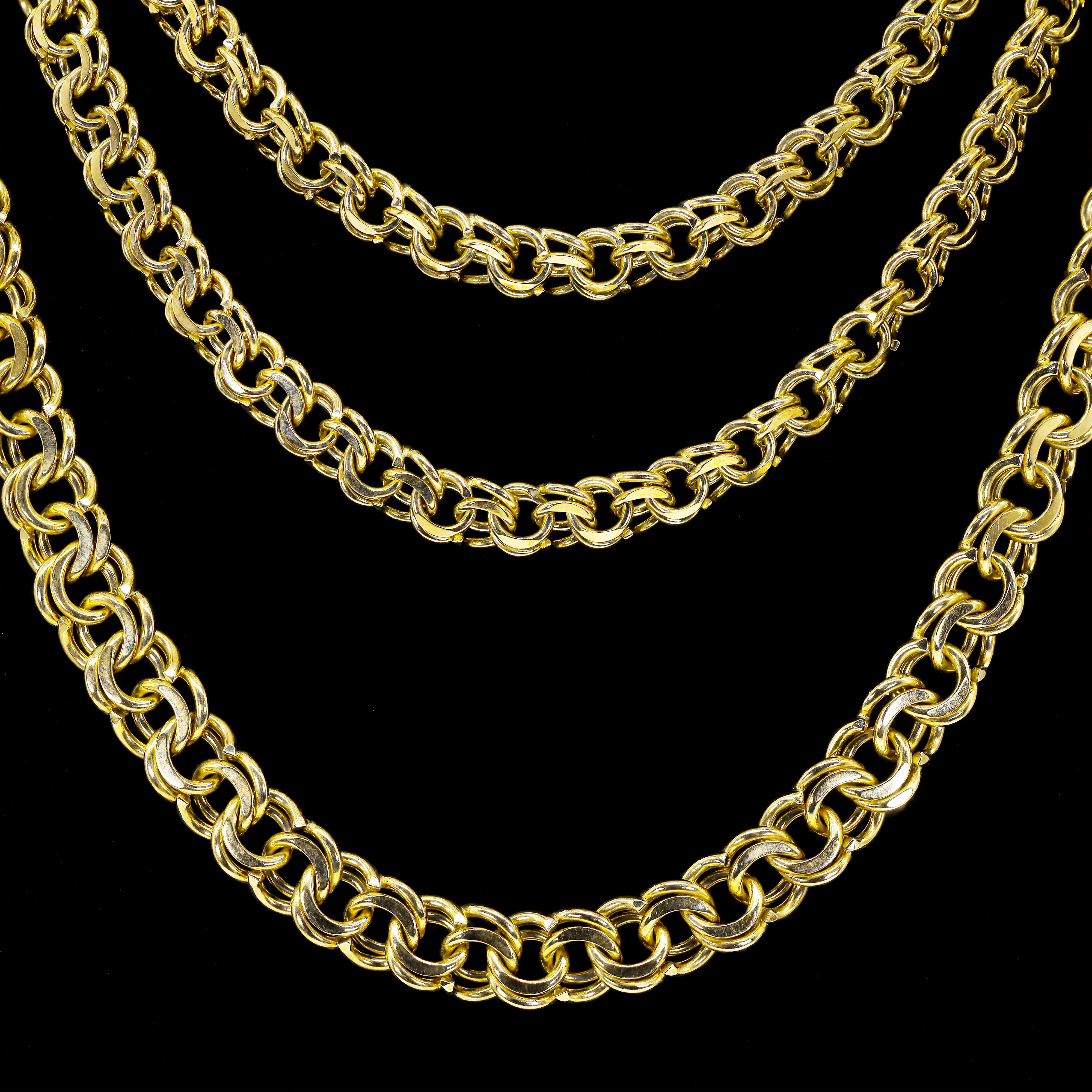 10KT Yellow Gold Solid Chino Chain