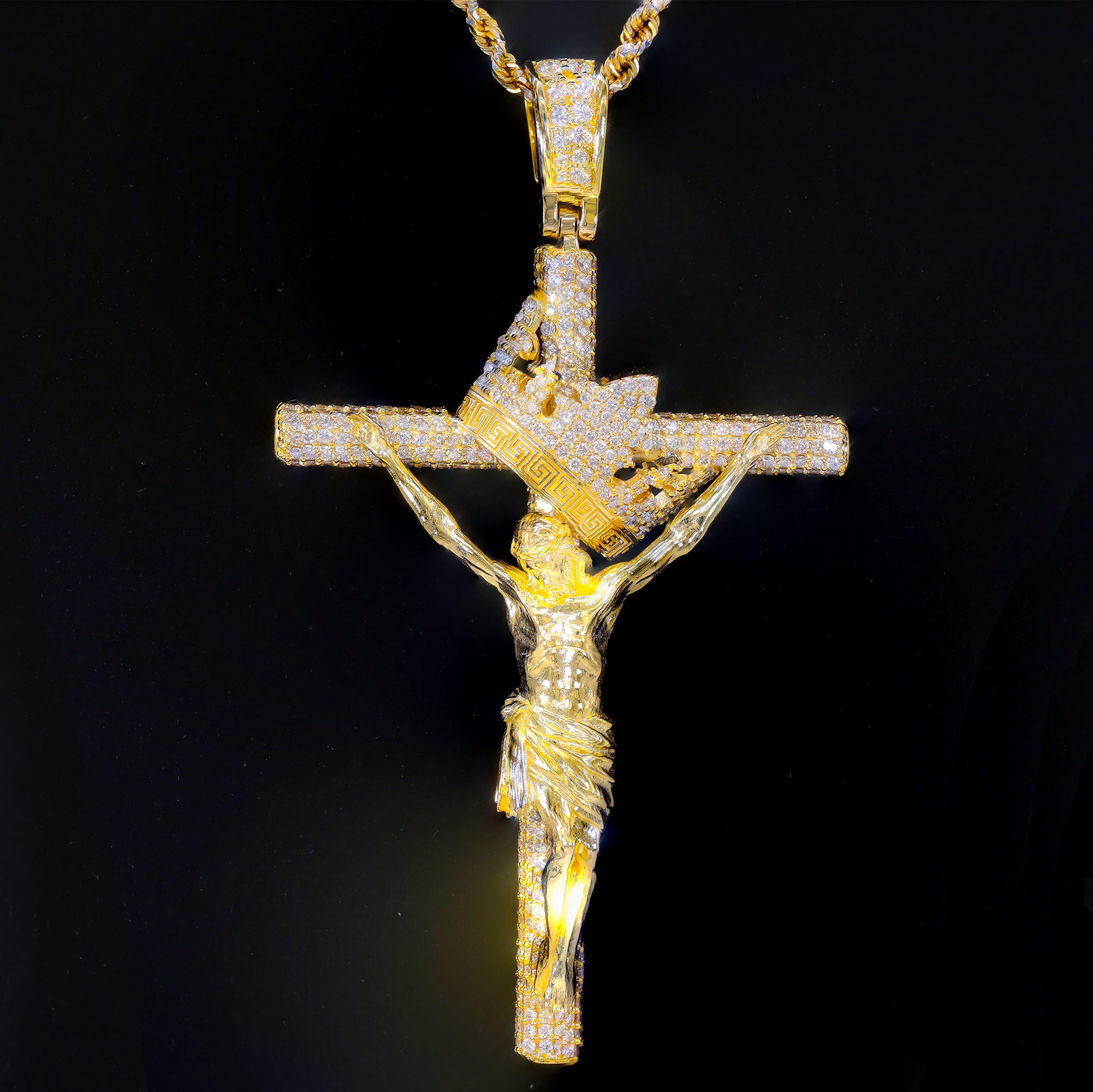 Custom Design Deposit - Solid Gold Jesus on the Cross Diamond Pendant