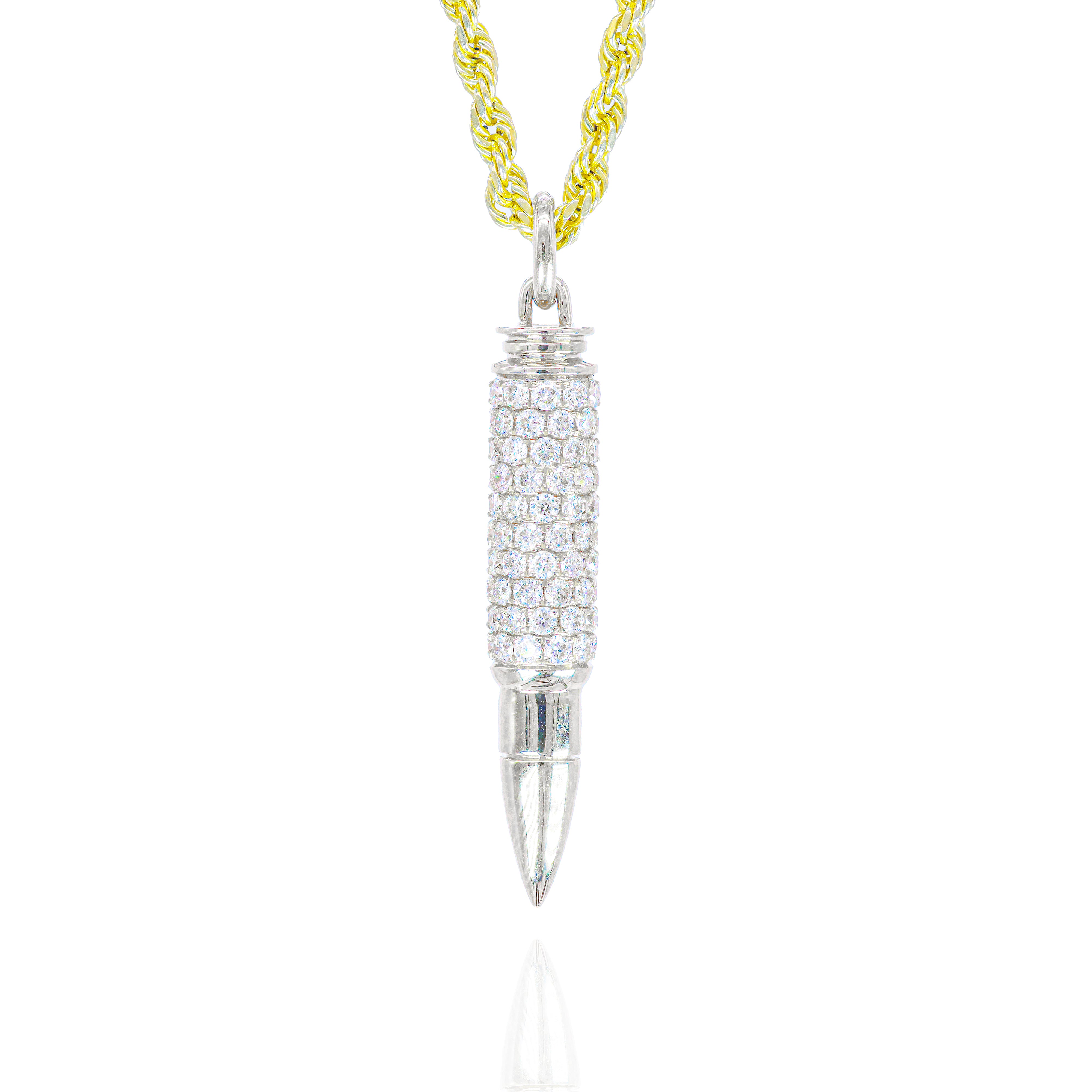 3D Diamond Bullet Pendant