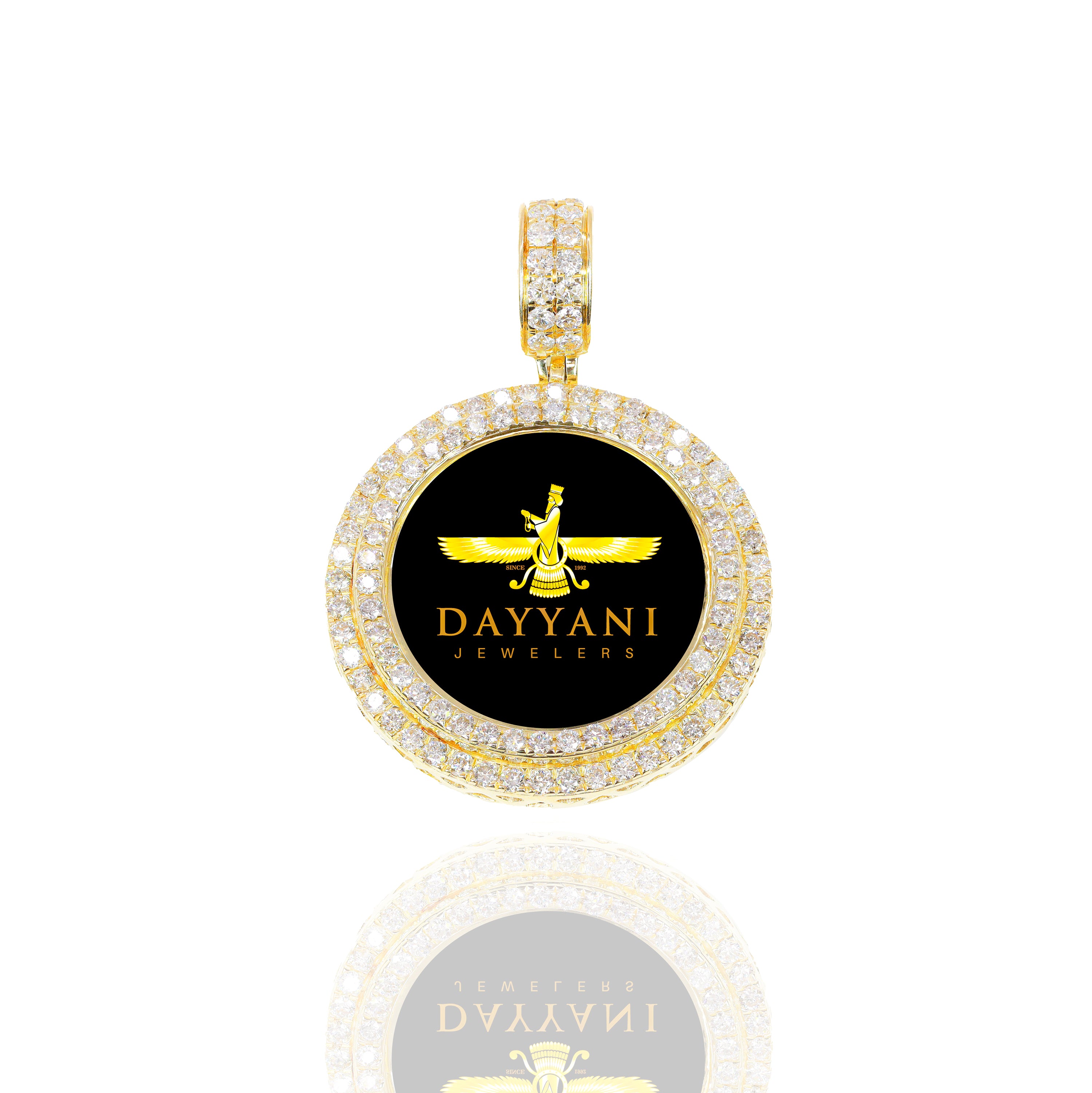 2 Row Diamond Picture/Memory Pendant