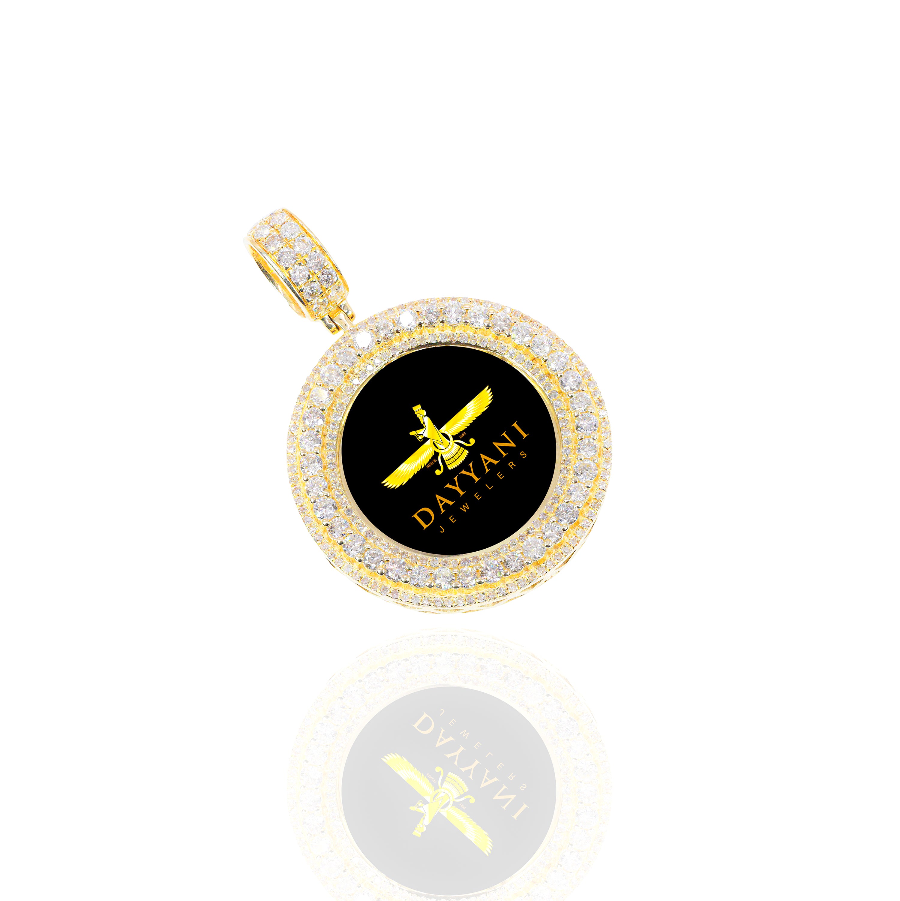 1.20 Inch Three Row Diamond Memory Pendant